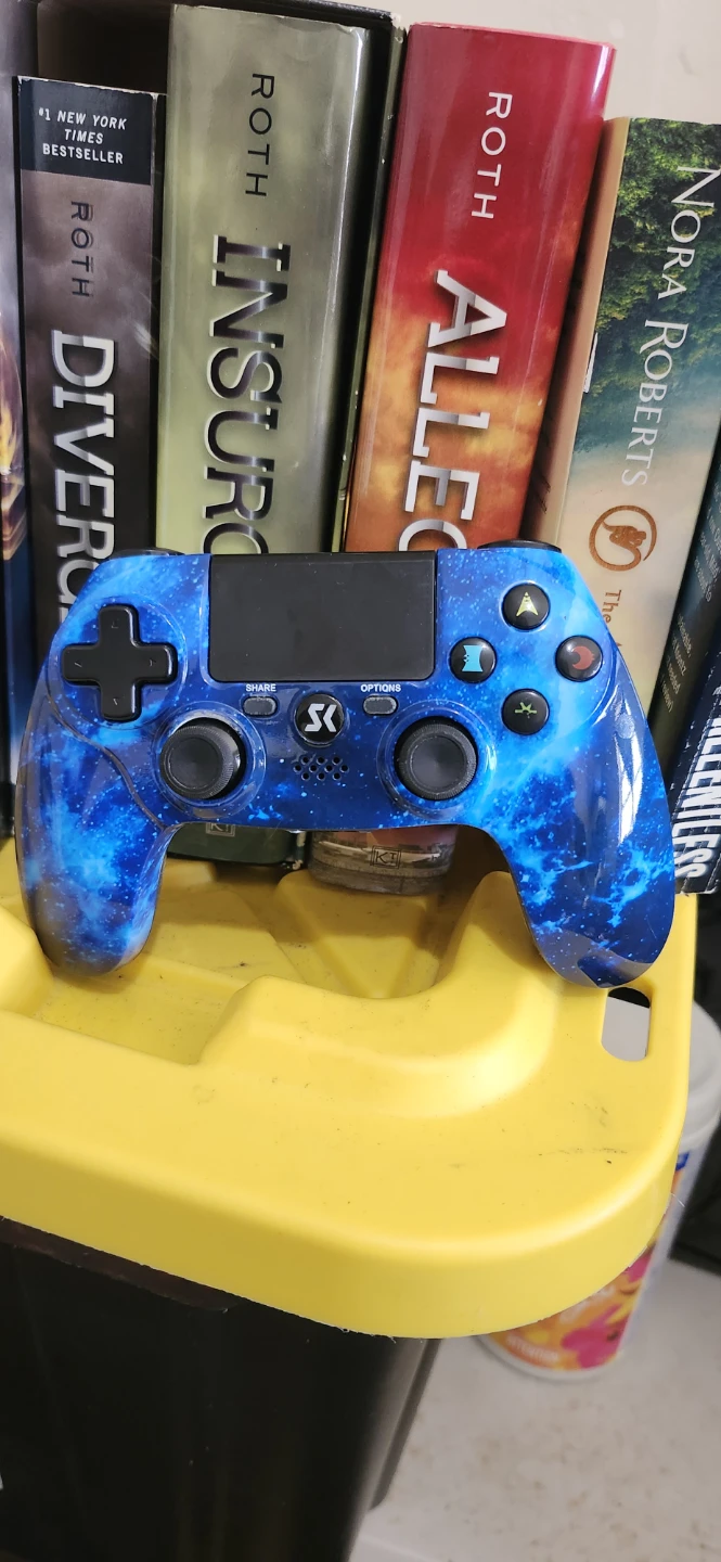 Blue Galaxy Pattern Wireless Game Controller