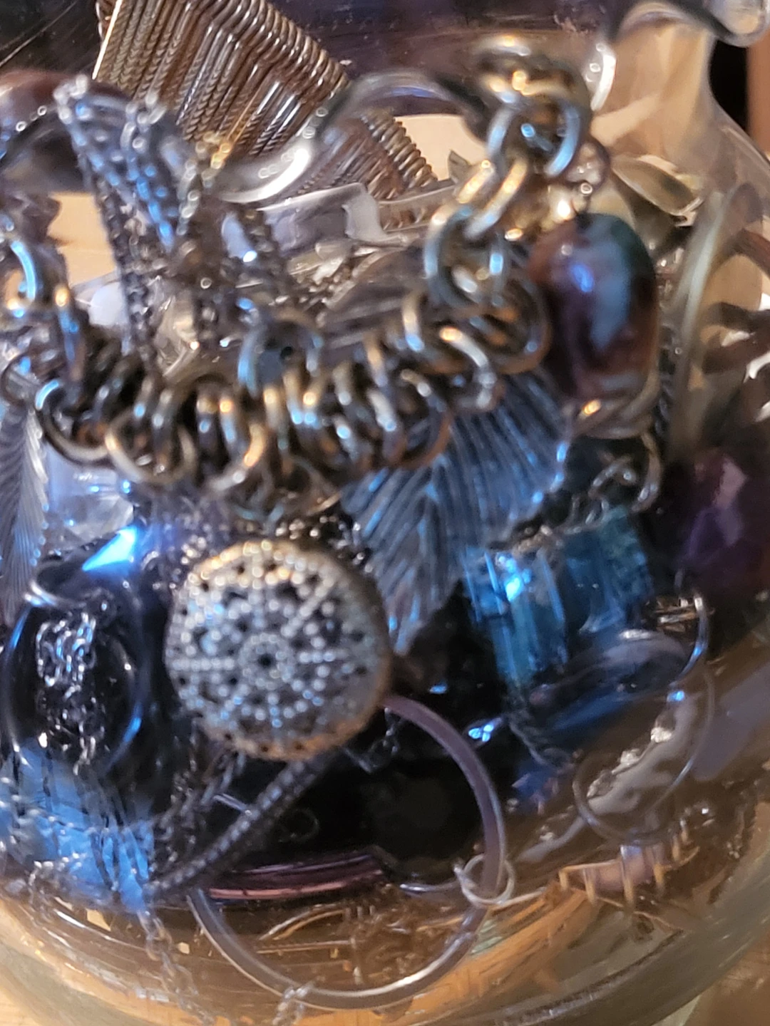 Assorted Fashion Jewelry in Glass Bowl - photo 5