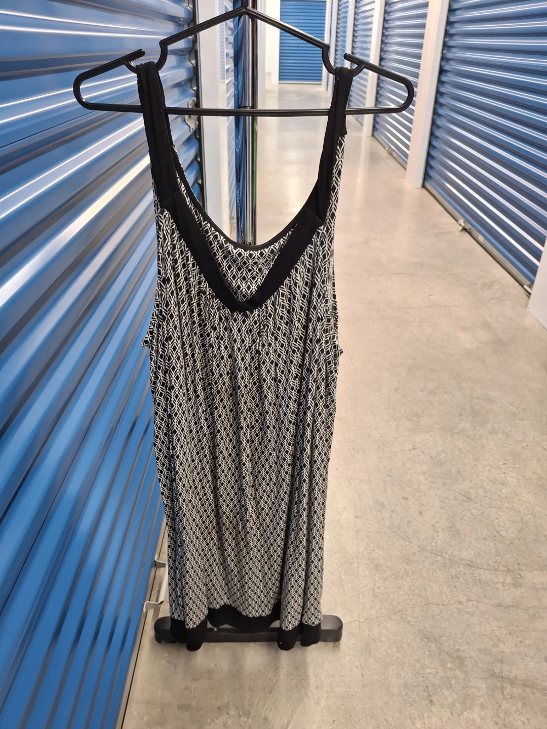 Black & White Diamond Print Dress