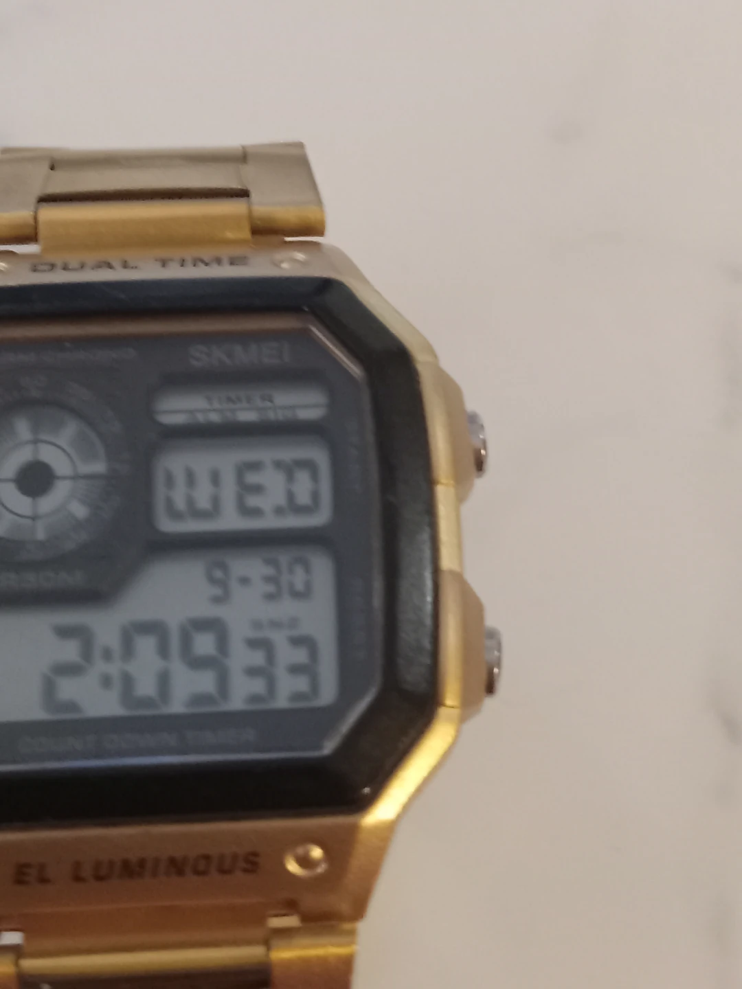 SKMEI Gold Tone Digital Dual Time Watch - photo 3