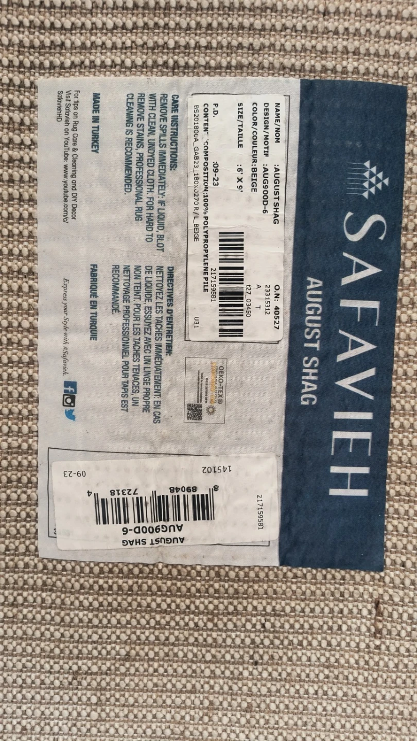 Safavieh August Shag 6' x 9' Area Rug – Beige - photo 5