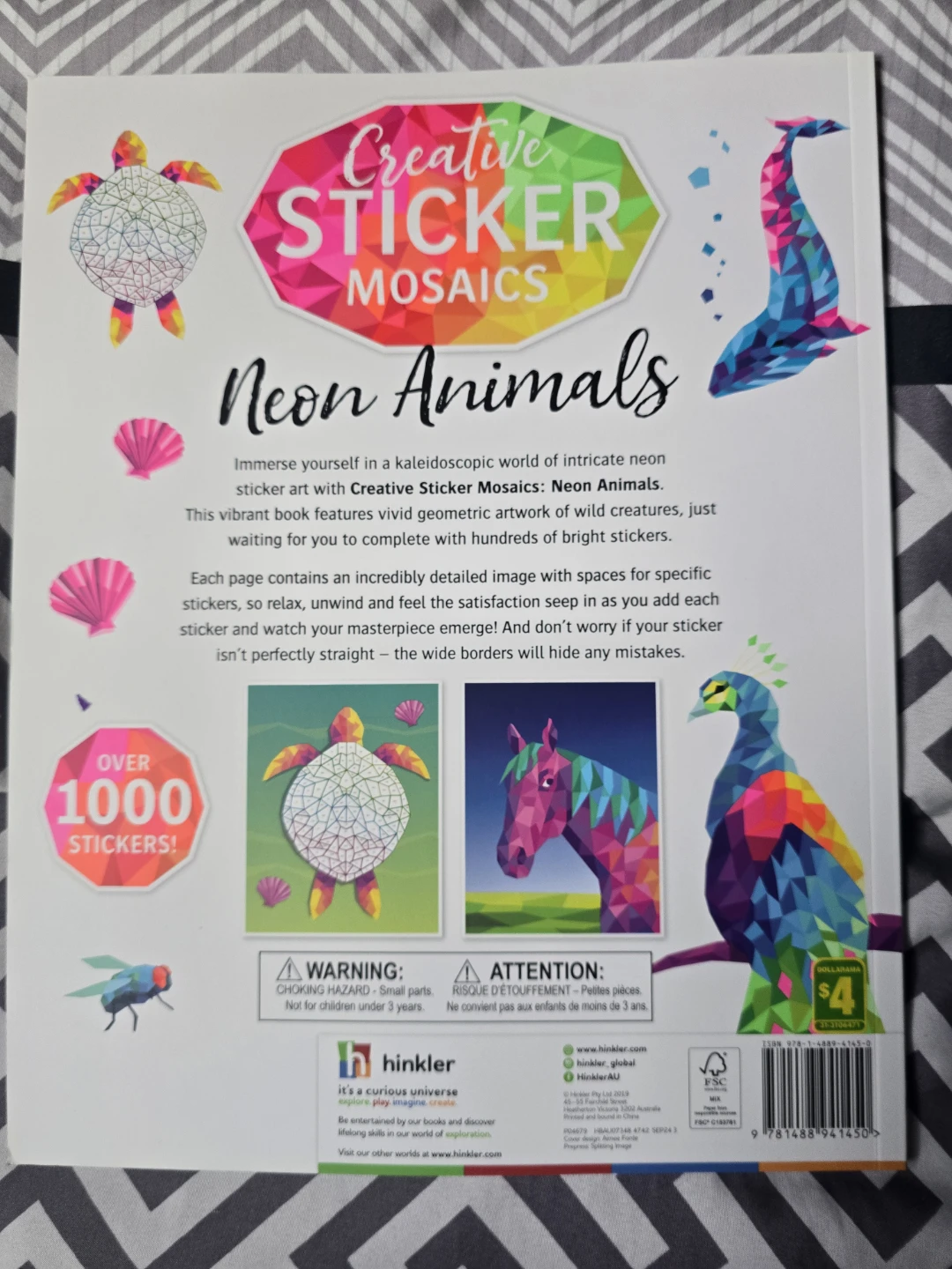 Set of 3 Creative Sticker Mosaics Activity Books - photo 5