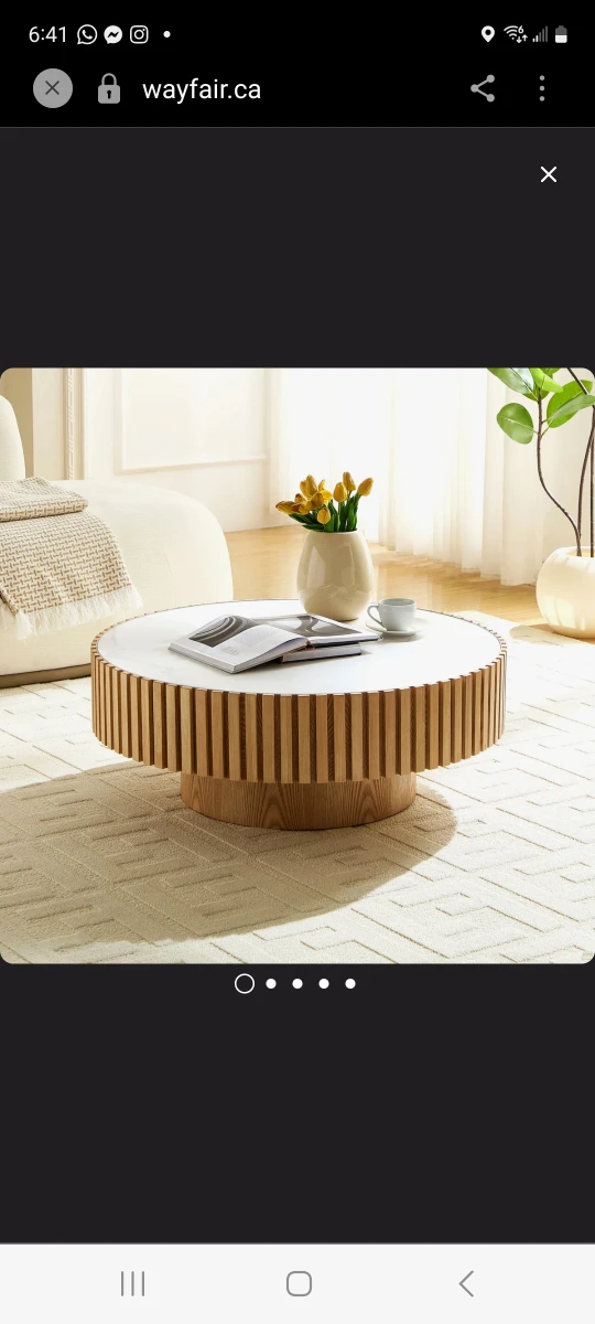 35.43" Round Coffee Table