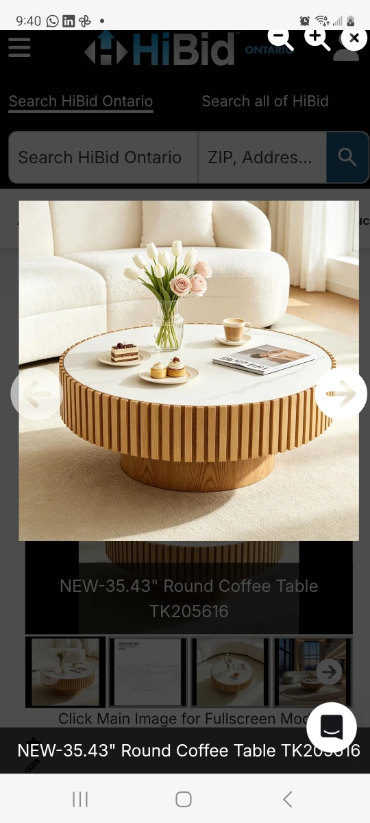 35.43" Round Coffee Table - photo 2