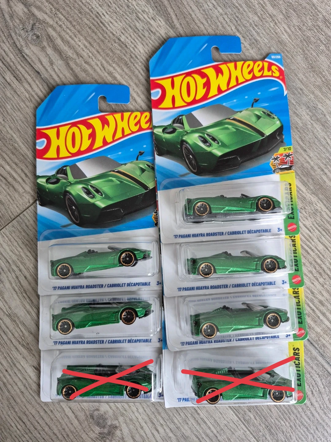 Set of 6 Hot Wheels 17 Pagani Huayra Roadster