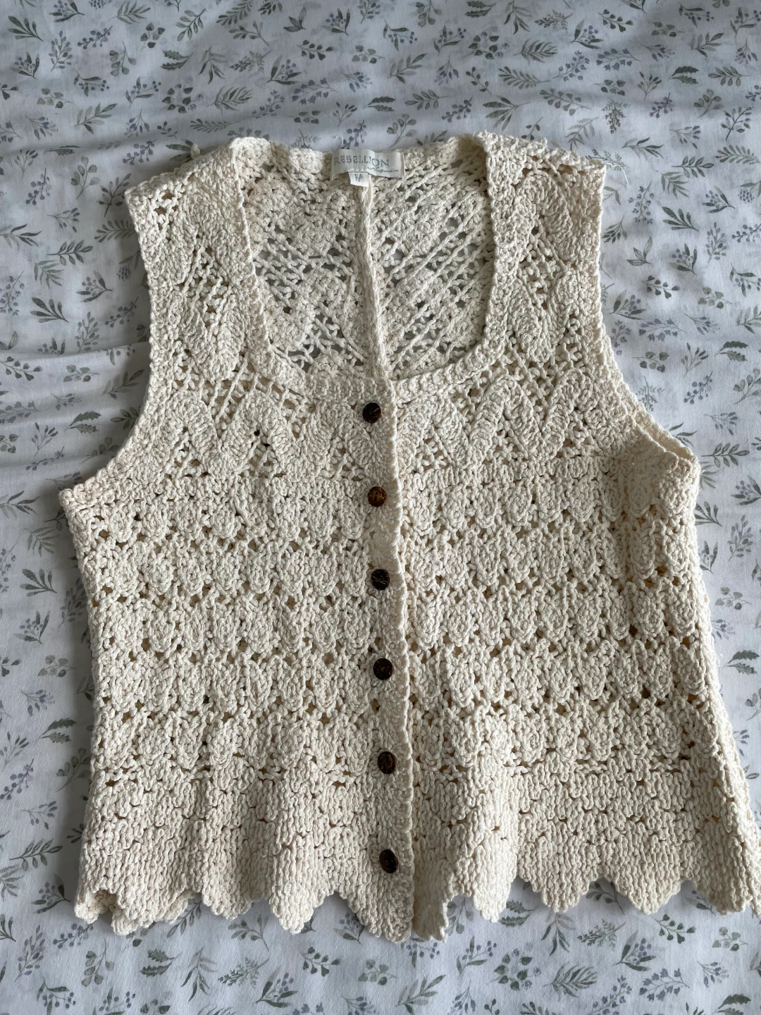 Crochet Button-Up Vest