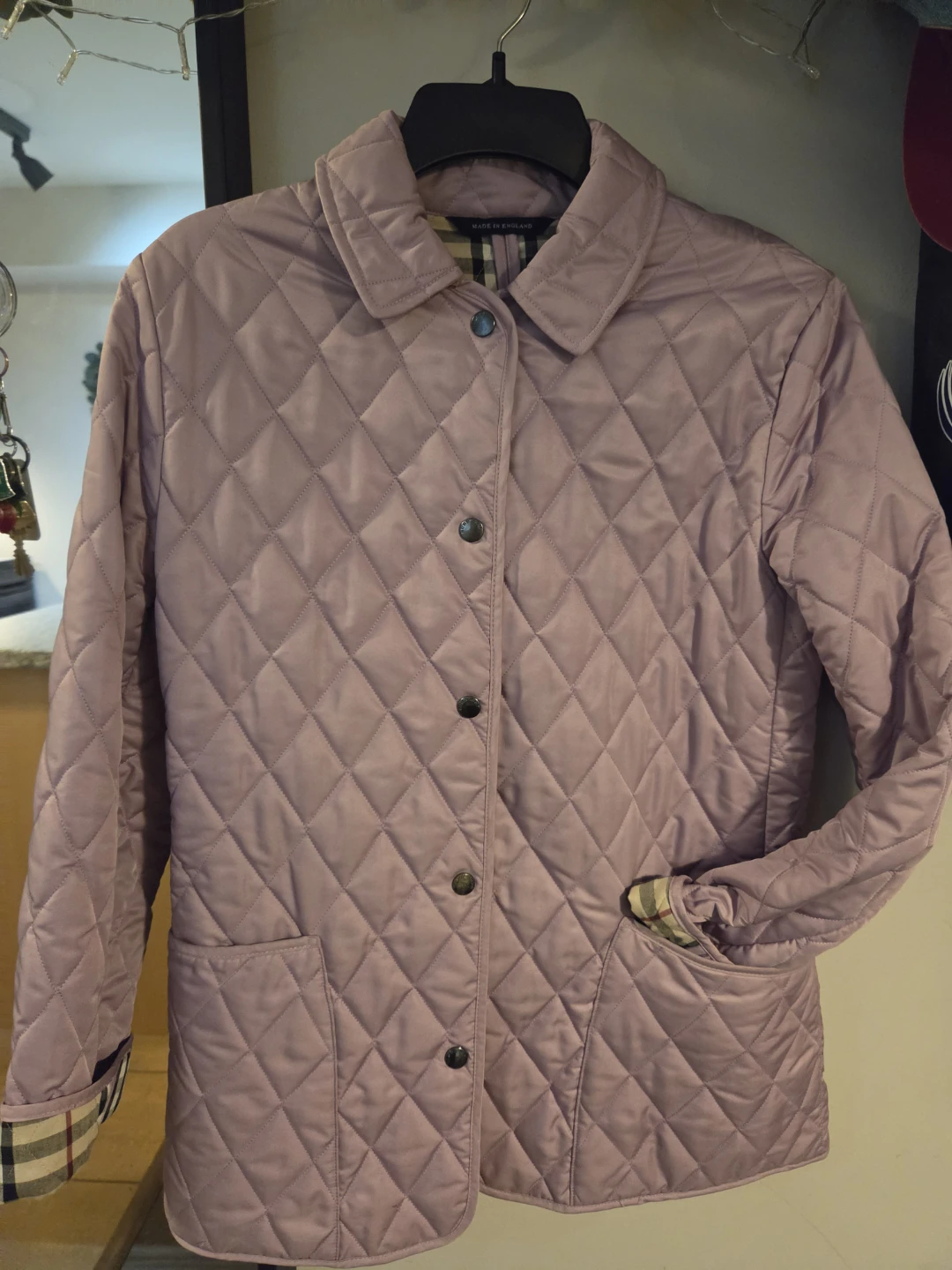 Burberry London Lilac Quilted Jacket xsmall