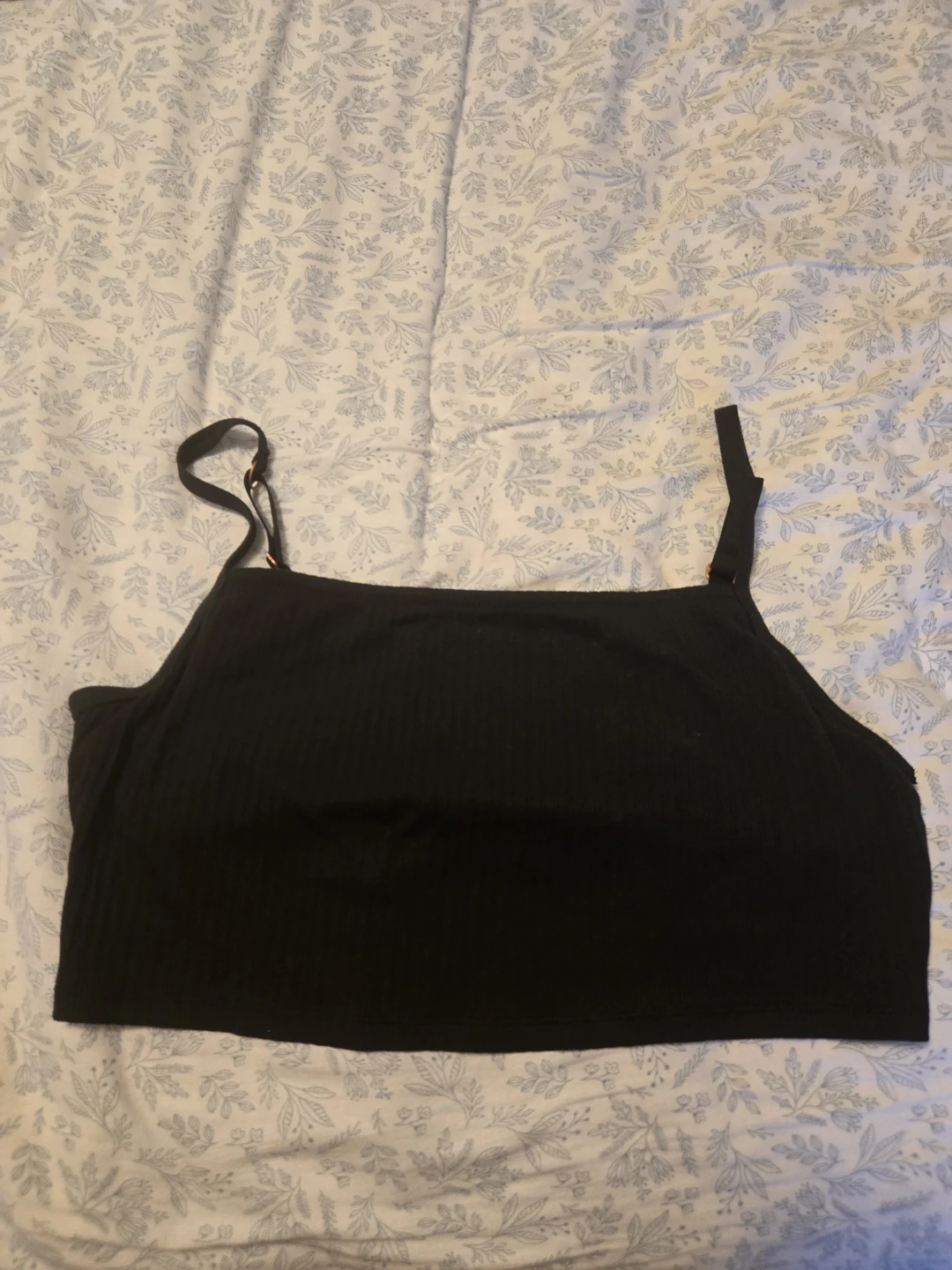 Aerie Black Bralette With Lace Back