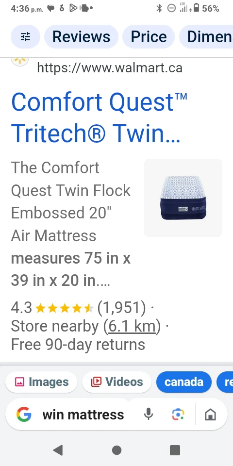 Comfort Quest Tritech Twin Air Mattress