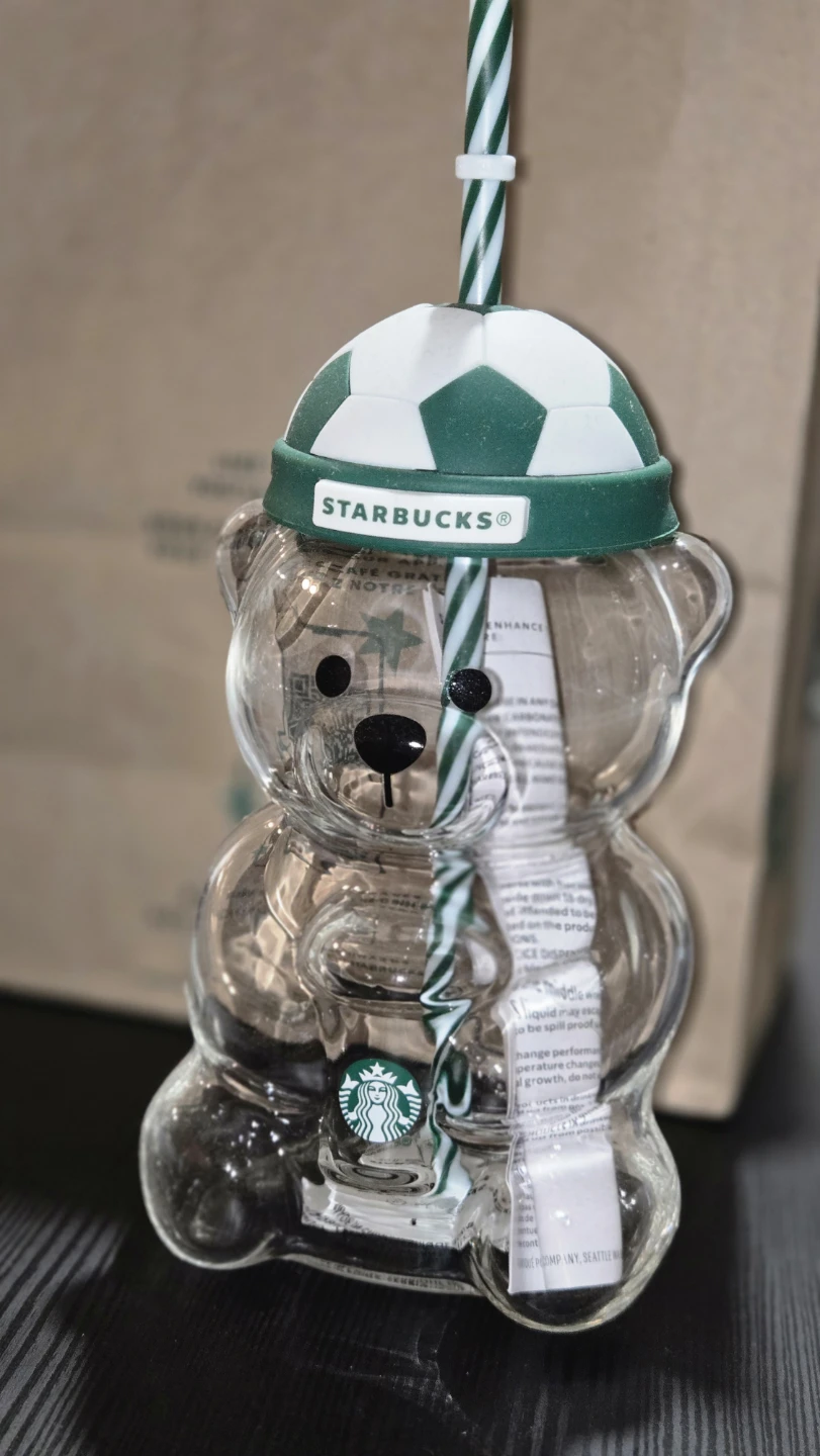 Starbucks Bearista Bear Cup with Soccer Ball Lid