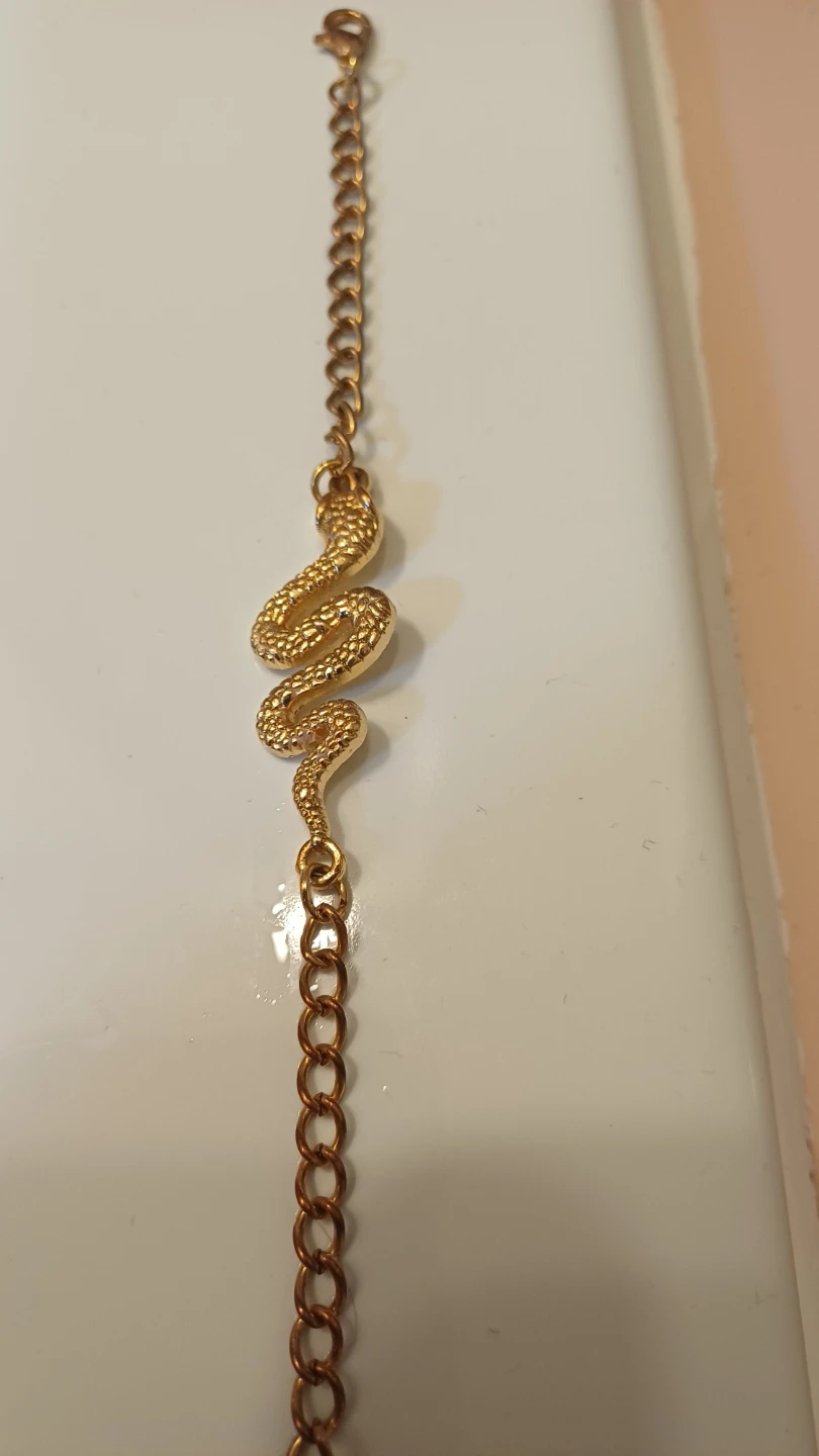 Gold-Tone Snake Chain Bracelet🏈