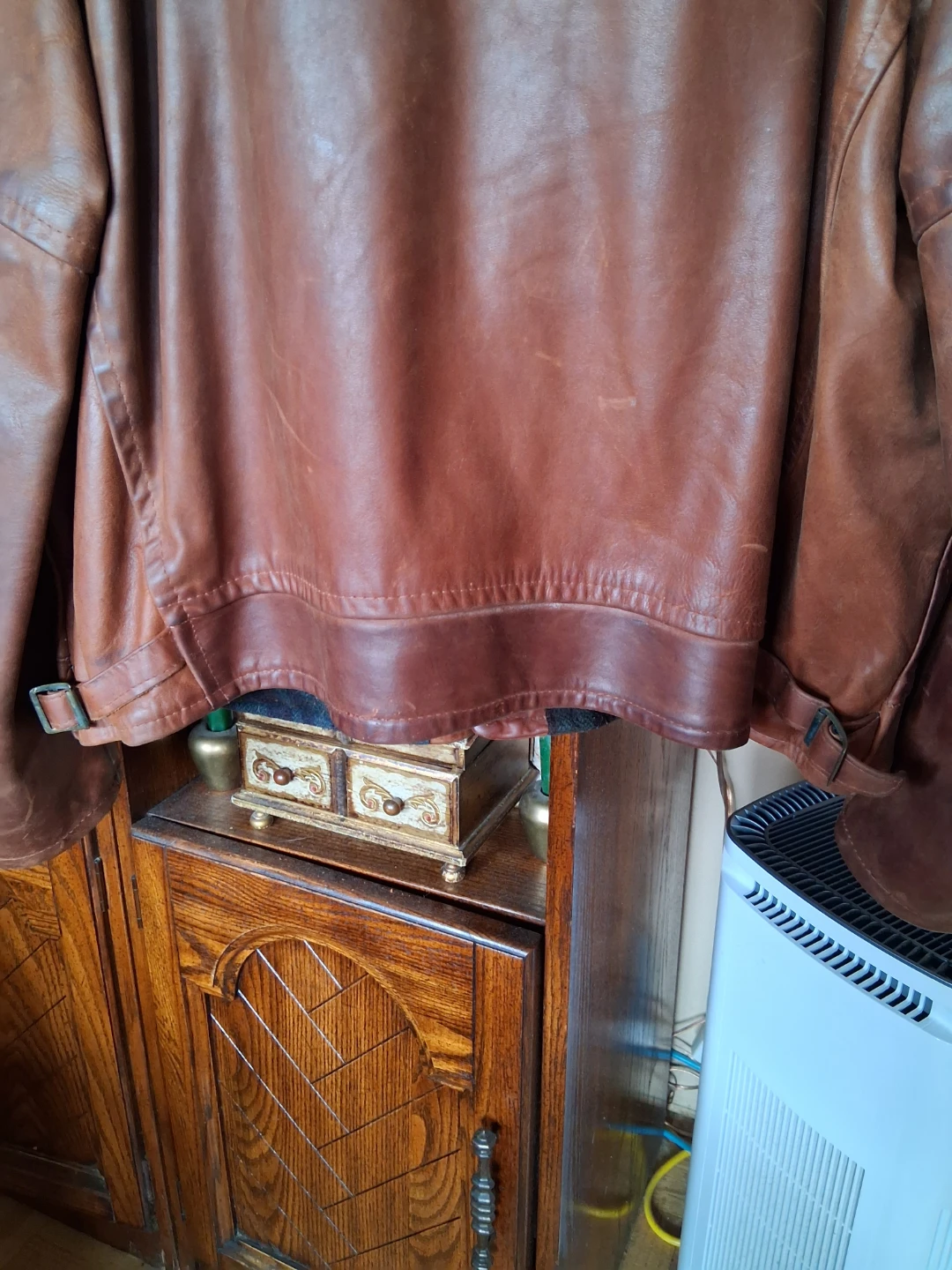 Vintage cognac brown Rebelstoke Genuine Horsehide Leather Jacket - photo 4