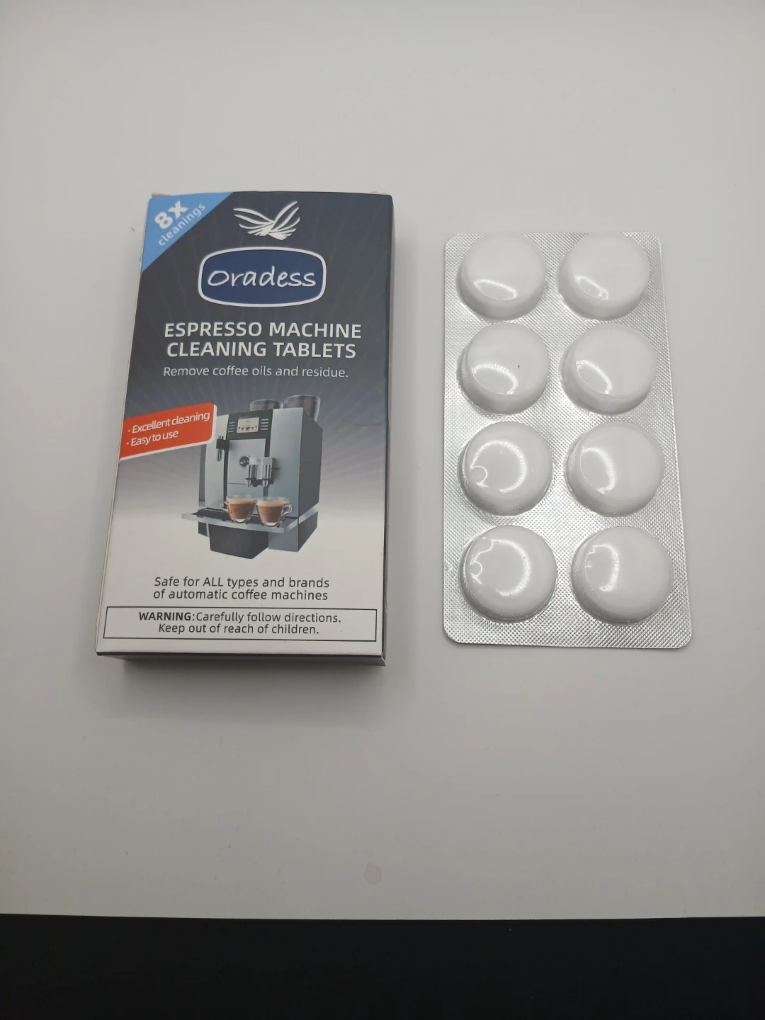 Oradess Espresso Machine Cleaning Tablets (8 Pack)