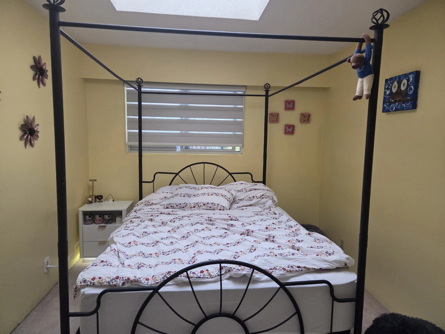 Black Metal Canopy Bed Frame