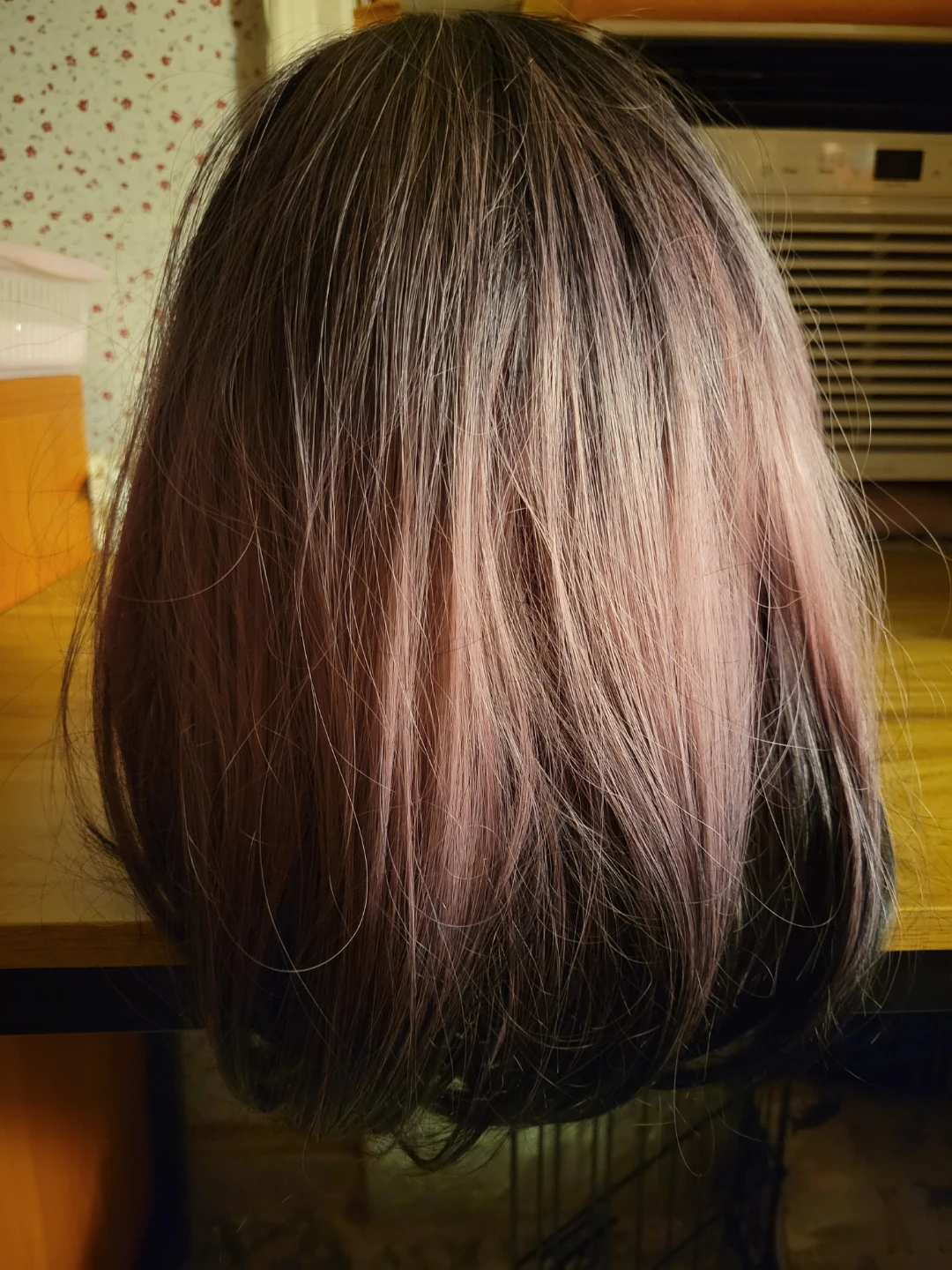 Black and Pink Ombre Wig (Stand Included) - photo 2