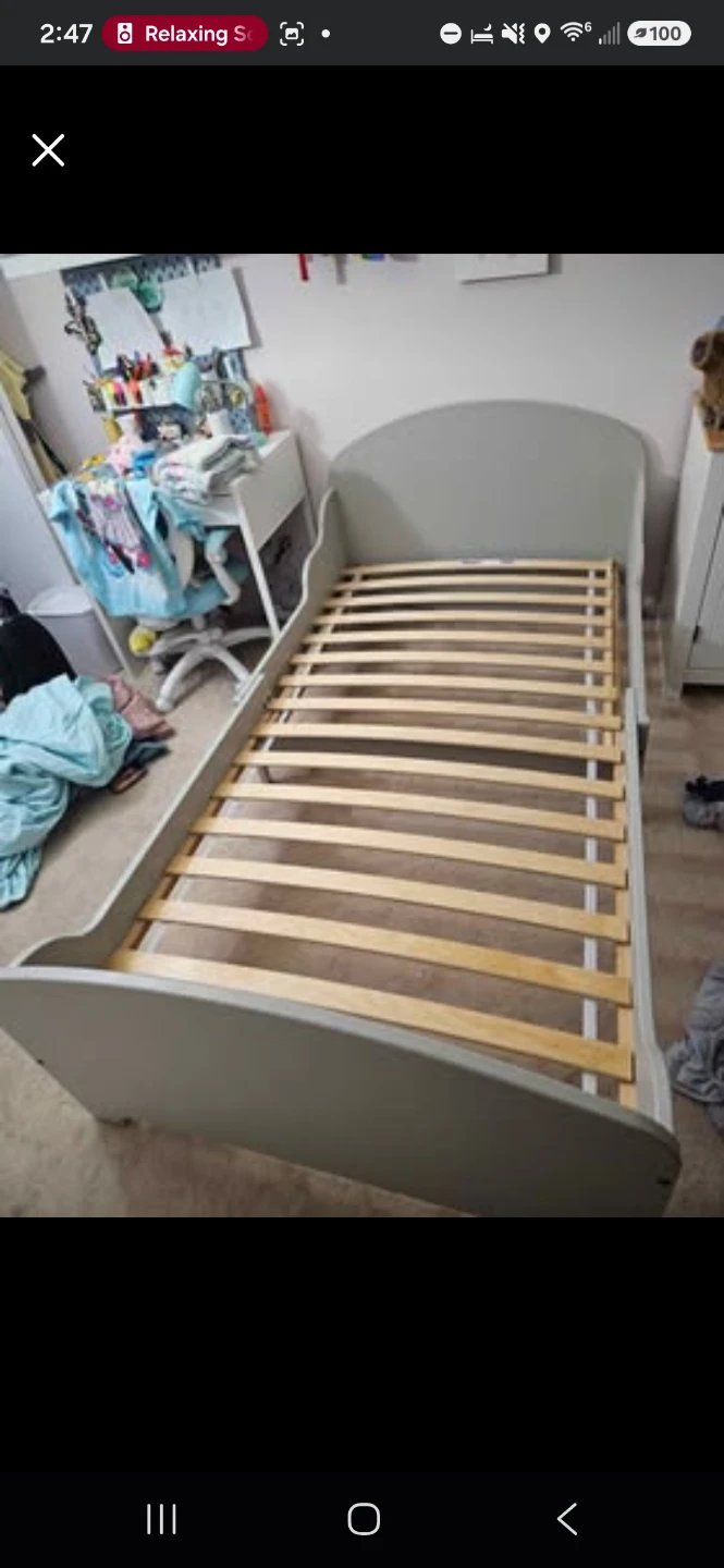 Ikea Trogen adjustable bed frame with TWIN mattresses