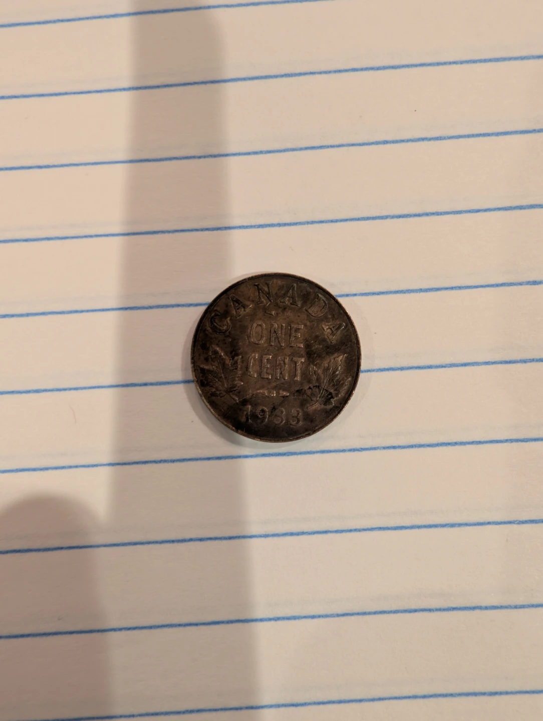 1933 Canadian One Cent Coin - photo 3