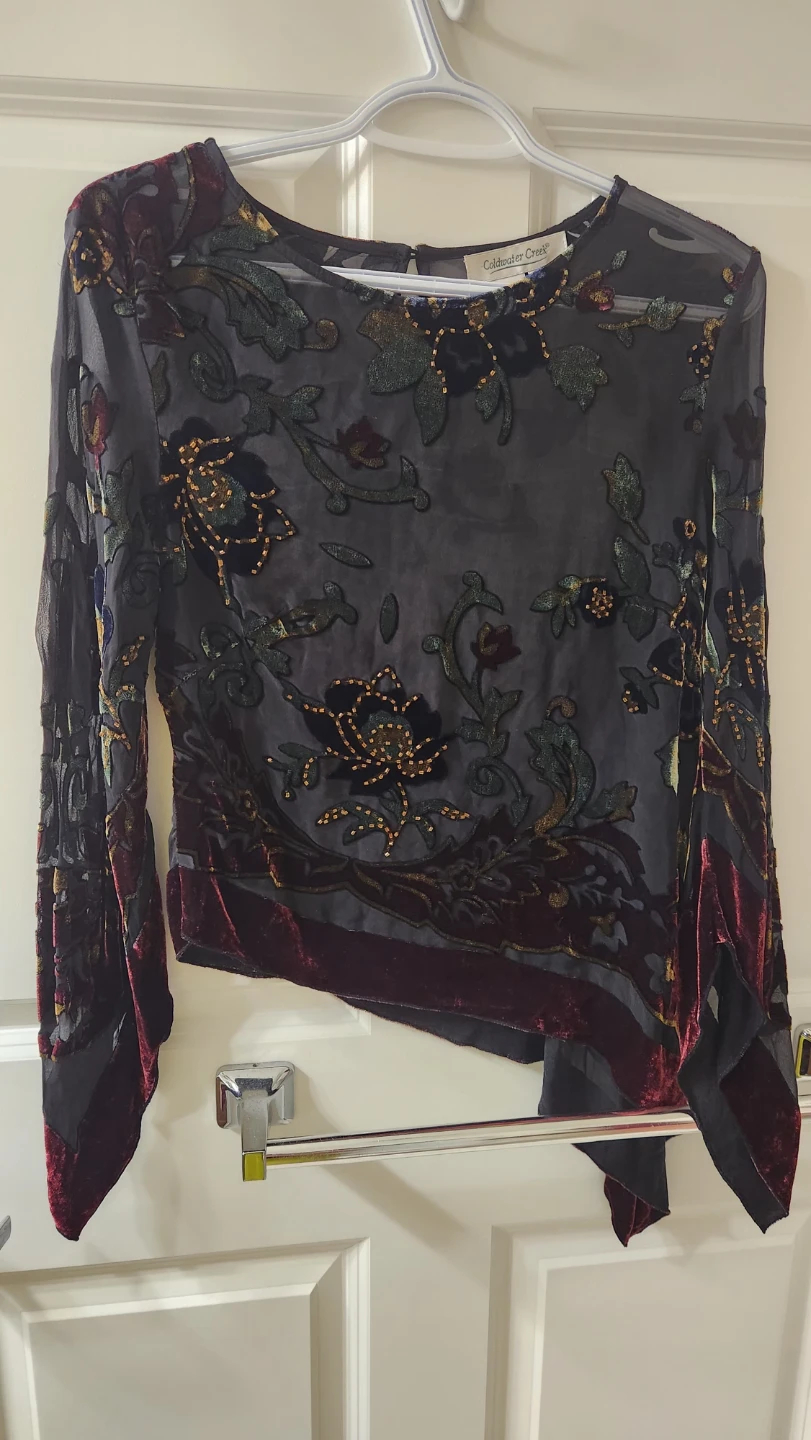 Vintage Silk Velvet Top