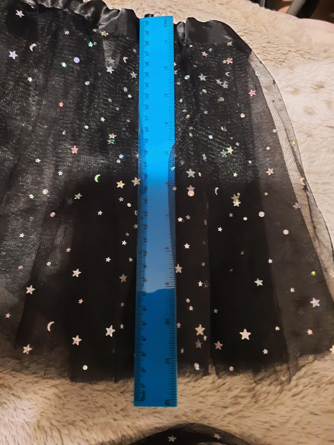 Kids Black Sparkle Tutu Costume Skirt LED BEAR light - photo 5