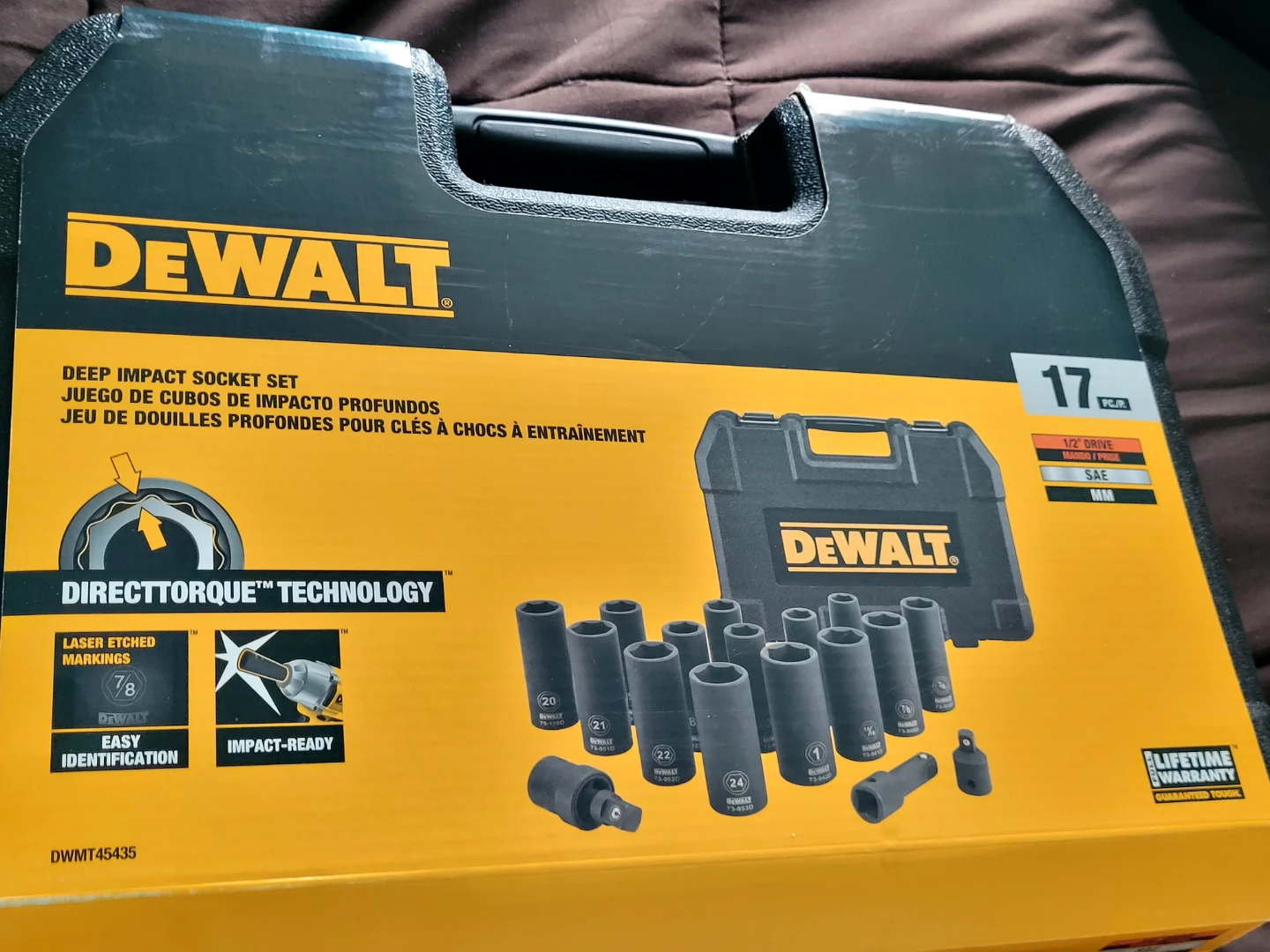 NEW DEWALT 17-Piece Deep Impact Socket Set DWMT45435 - photo 2