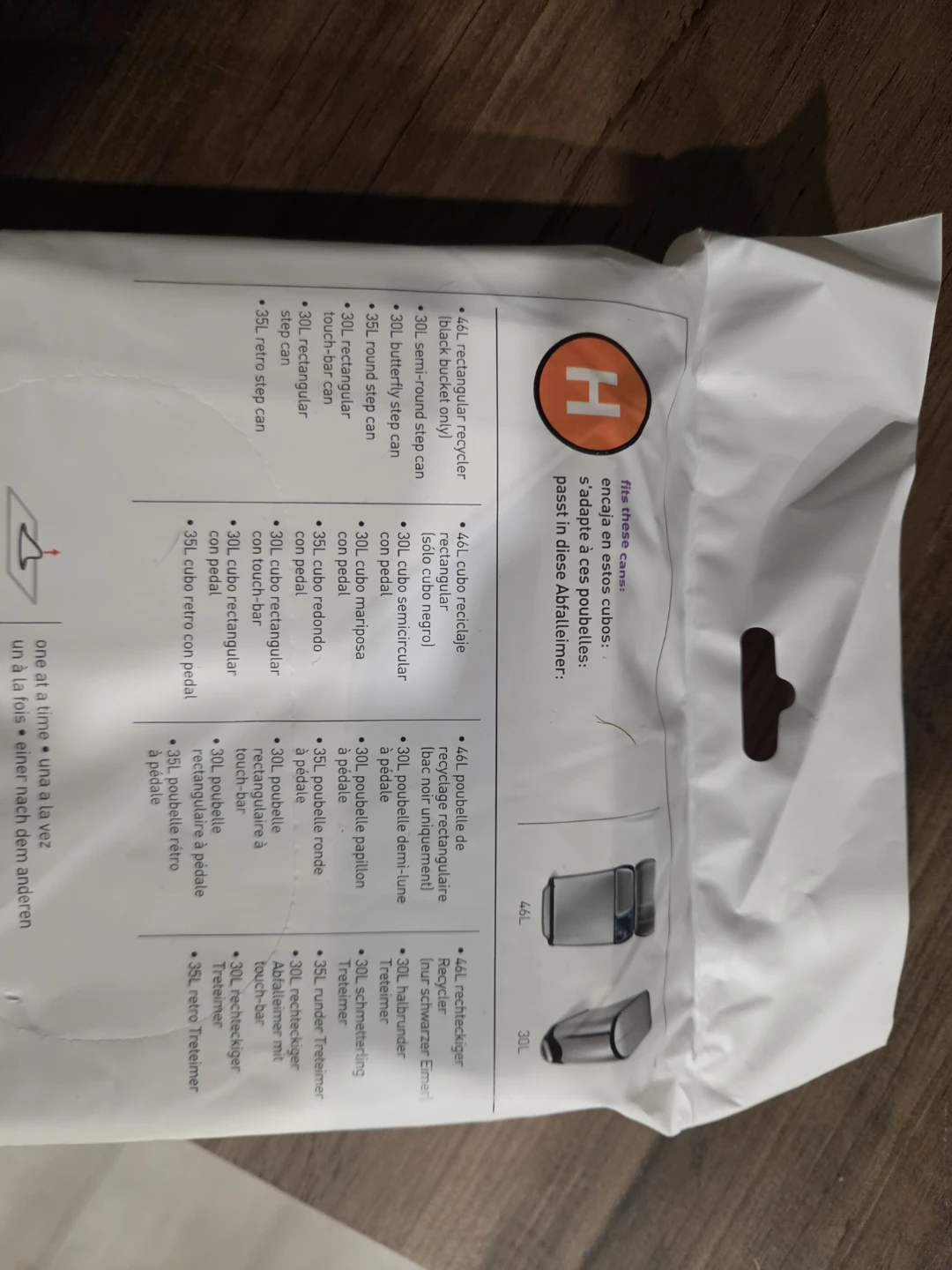 Simplehuman Code H Custom Fit Trash Liners $10/ pack - photo 4