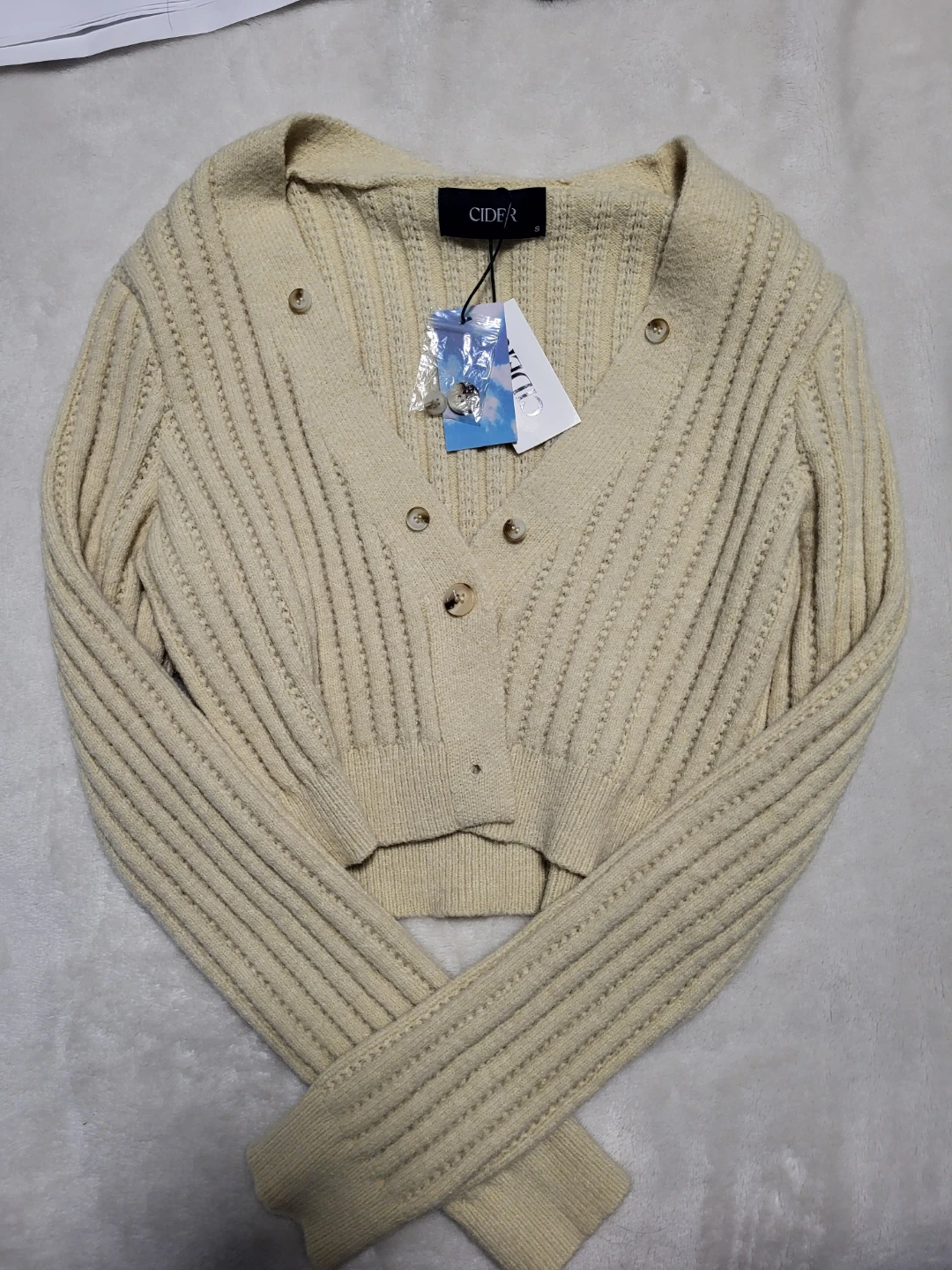 Cider Cardigan with Faux Fur Collar