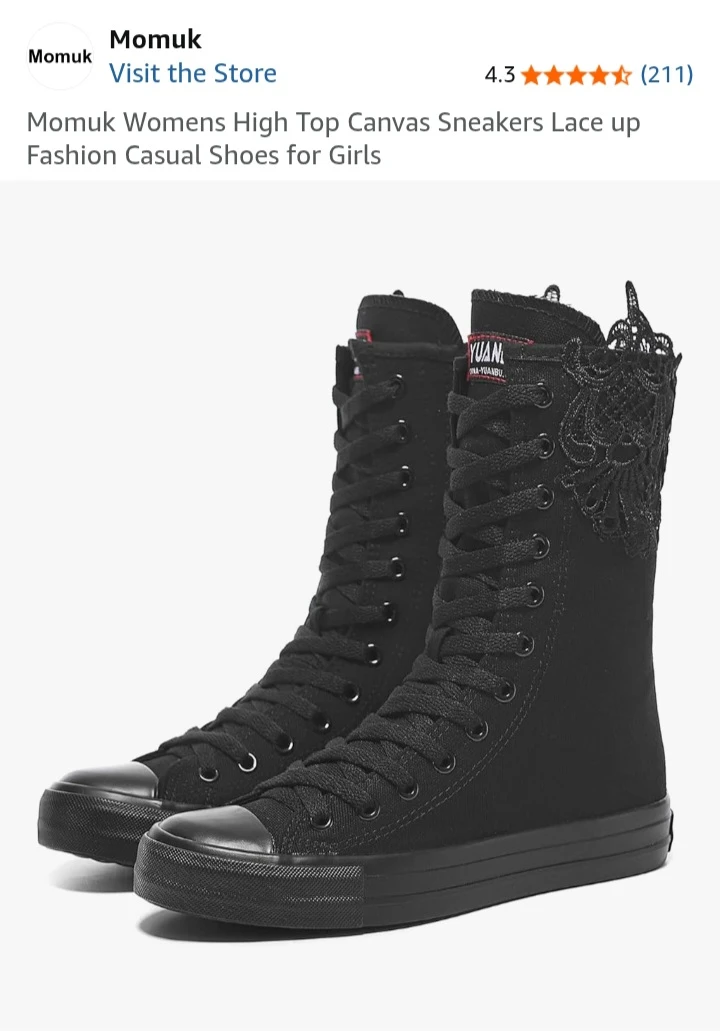 Yuanbu Black Lace High-Top Sneakers - photo 5