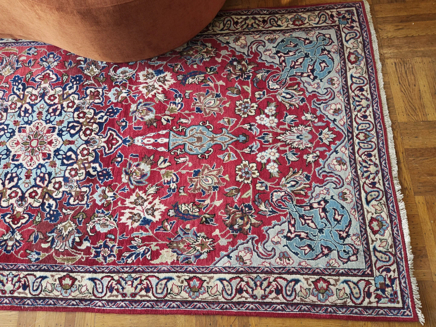 Authentic Najafabad Hand-Knotted Wool Area Rug / Runner - photo 3