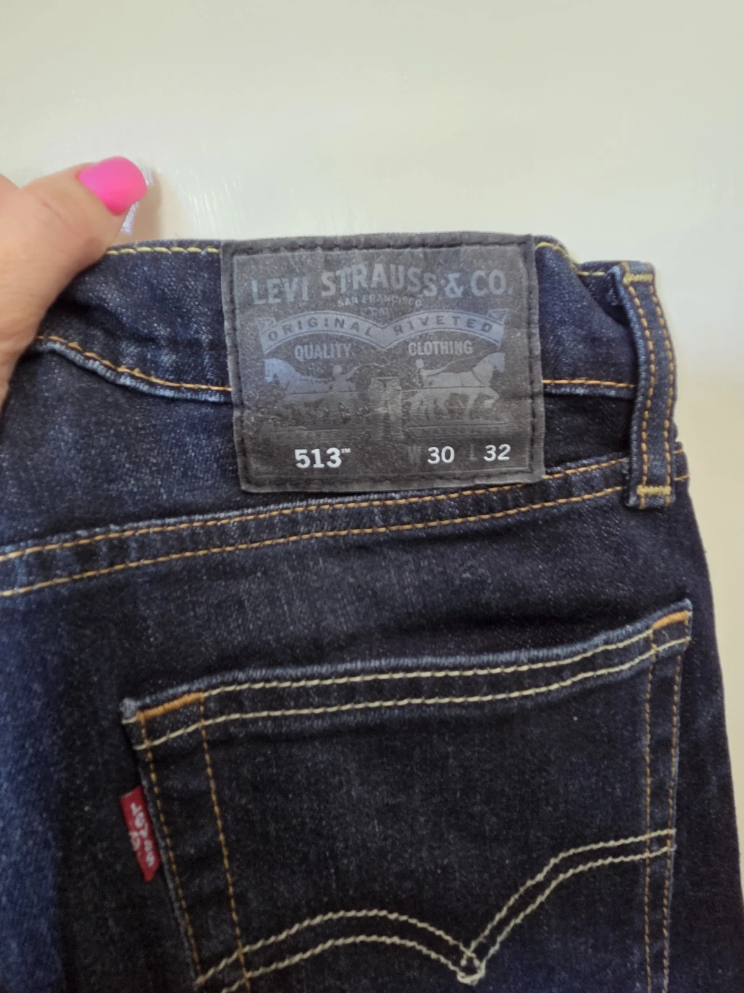 LEVI'S 513 Men's Jeans 30x32 Dark Blue - photo 4