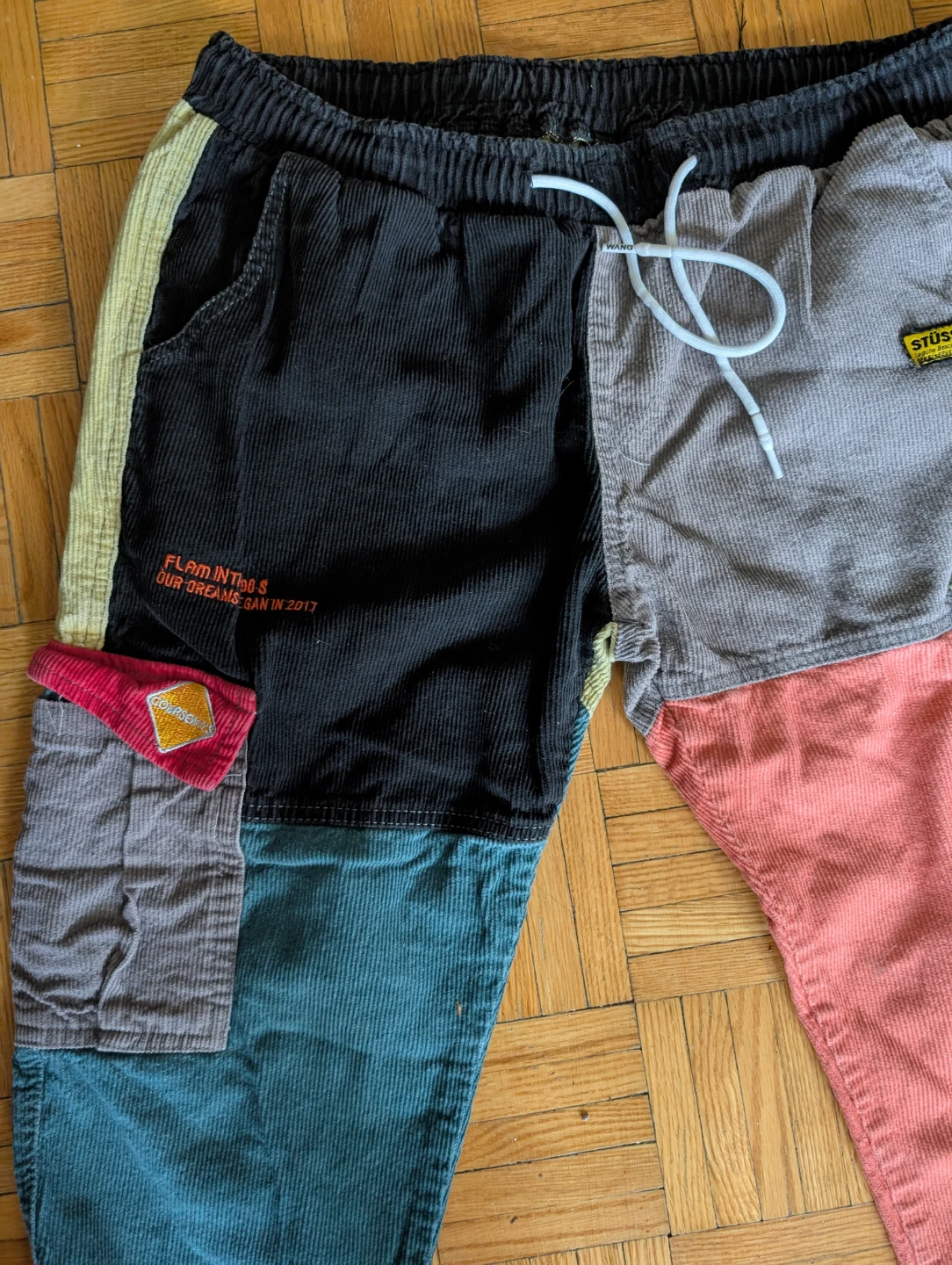 Aelfric Eden Style  Color Bock Corduroy Patchwork Pants - photo 2