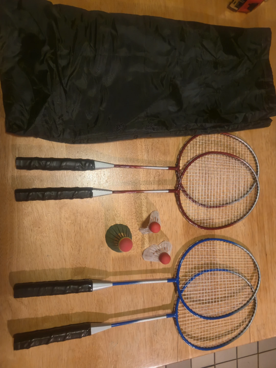 4-Player Badminton Racket Set w/ Birdies & Carrying Bag