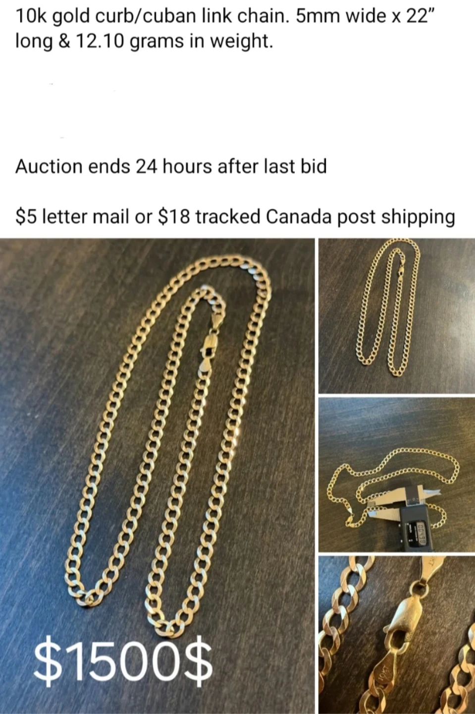 Beautiful 10k Cuban link Chain