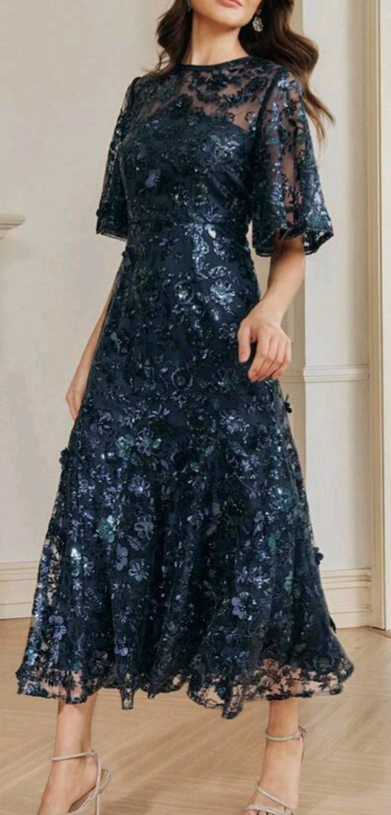 Navy evening dress