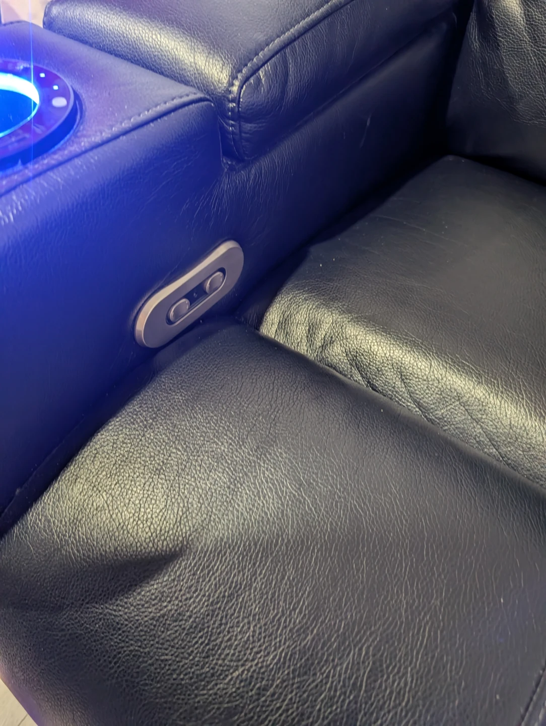 Black Power Recliner with LED Cup Holders - photo 3