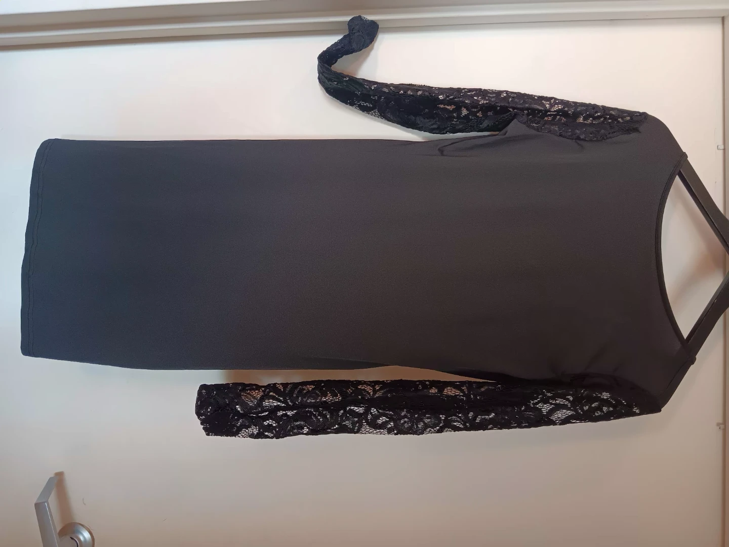 Black Lace Sleeve Dress