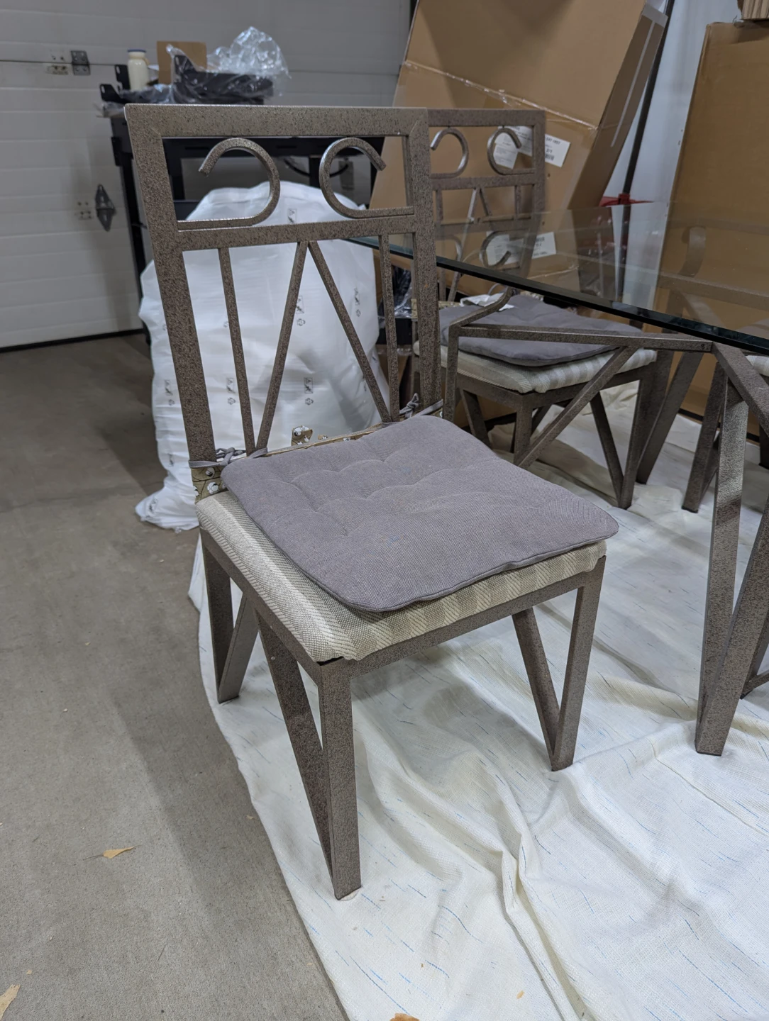 Glass Top Dining Table with 4 Chairs - photo 3