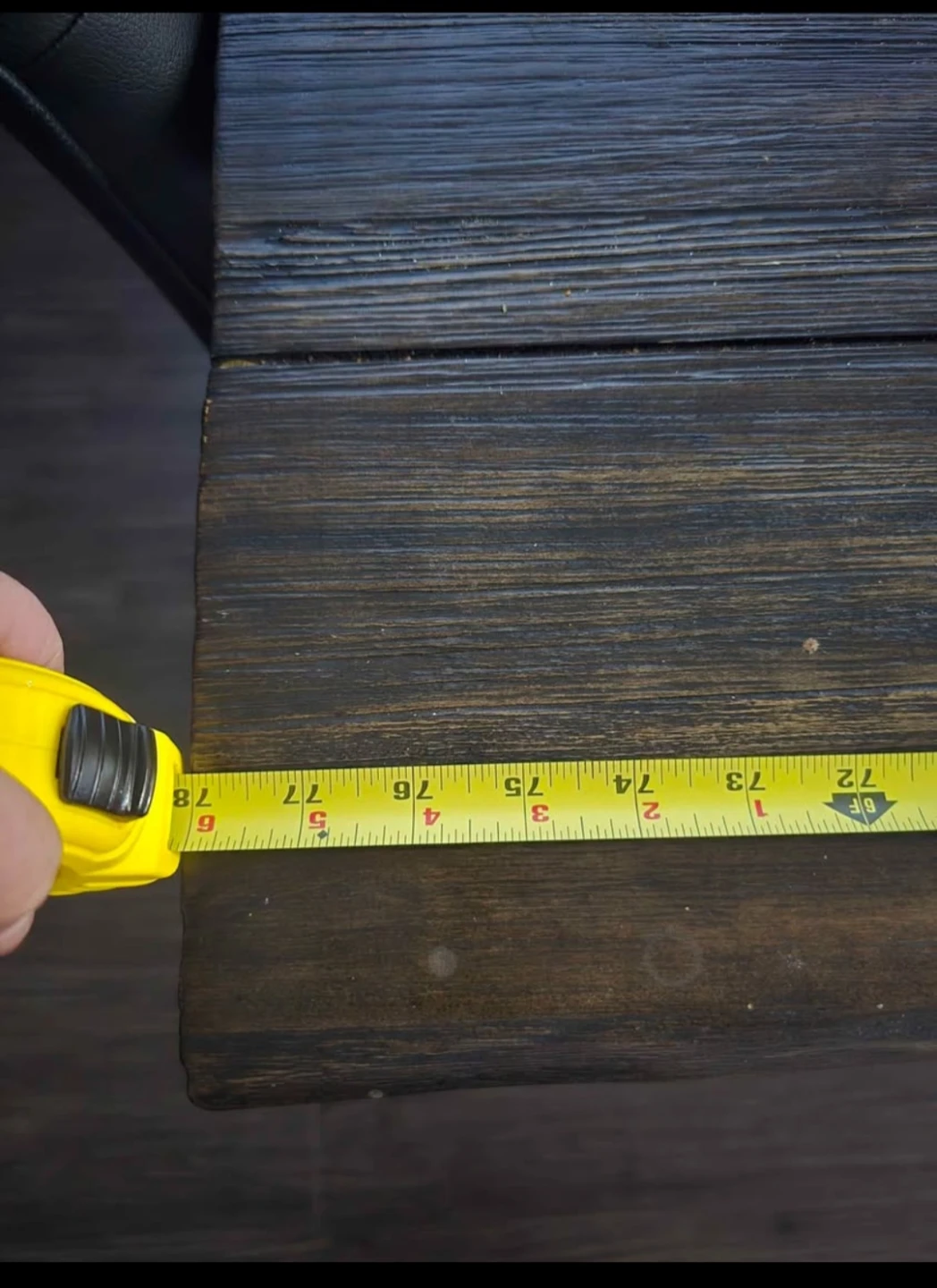 Rustic Dark Wood Dining Table - photo 5