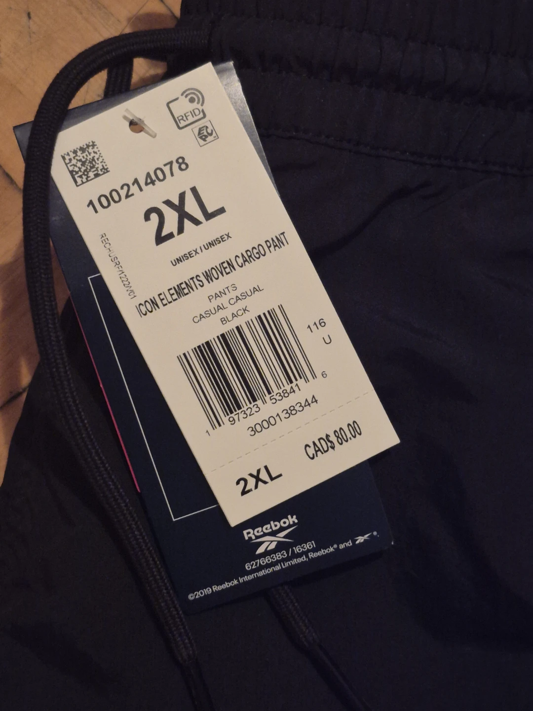 BNWT)Reebok Size 2XL Elements Woven Cargo Pants - photo 2