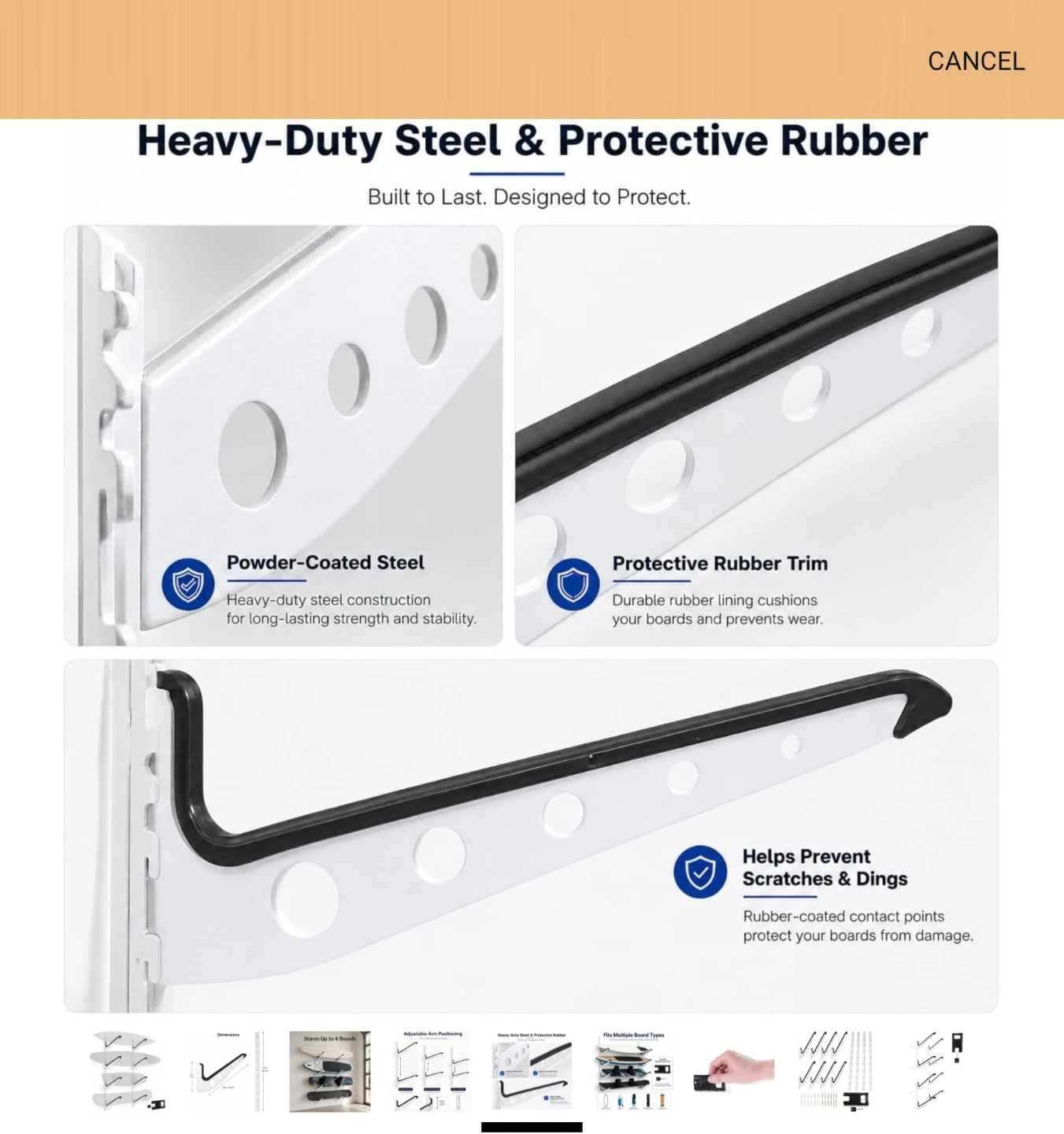 Wall-Mounted Board Storage Rack - photo 5
