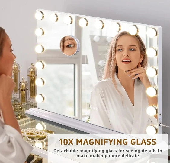 Hollywood LED Vanity Mirror with 10x Magnifying Glass - photo 4