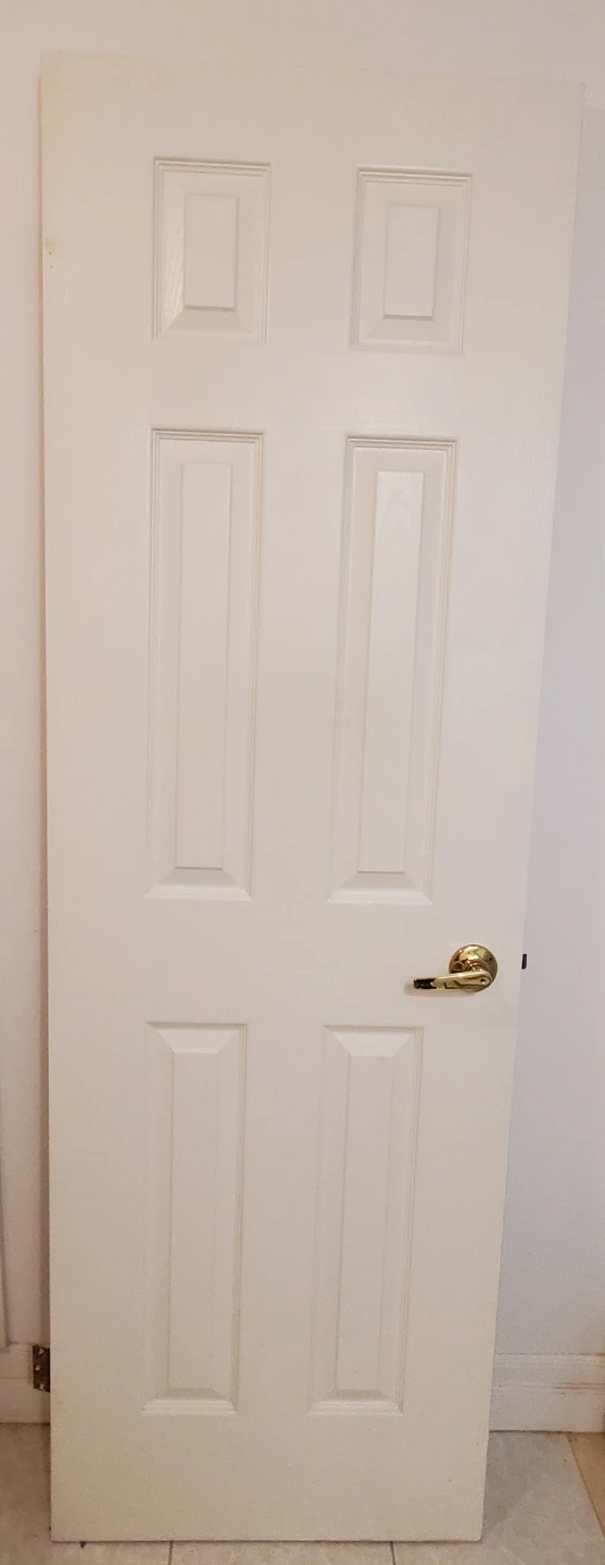 White 6-Panel Interior Door with Handle - photo 3