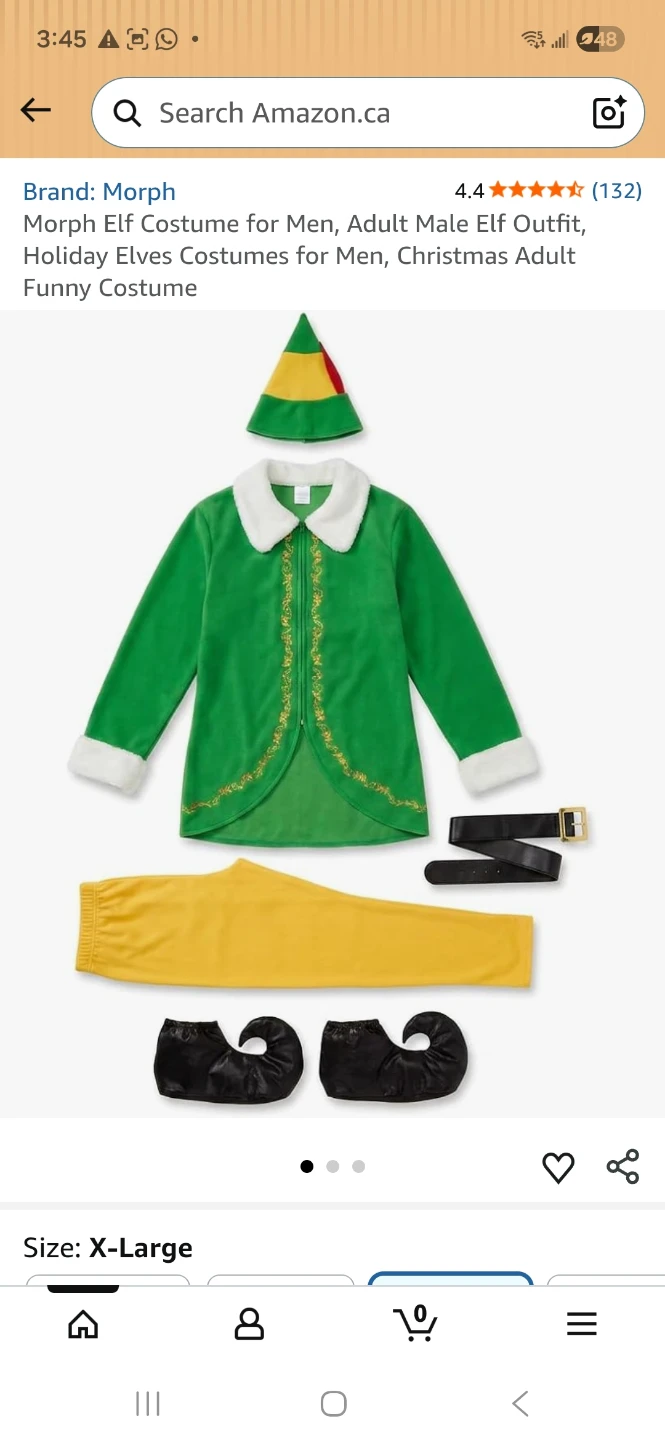 Morph Elf Costume for Men - Adult Male Elf Outfit