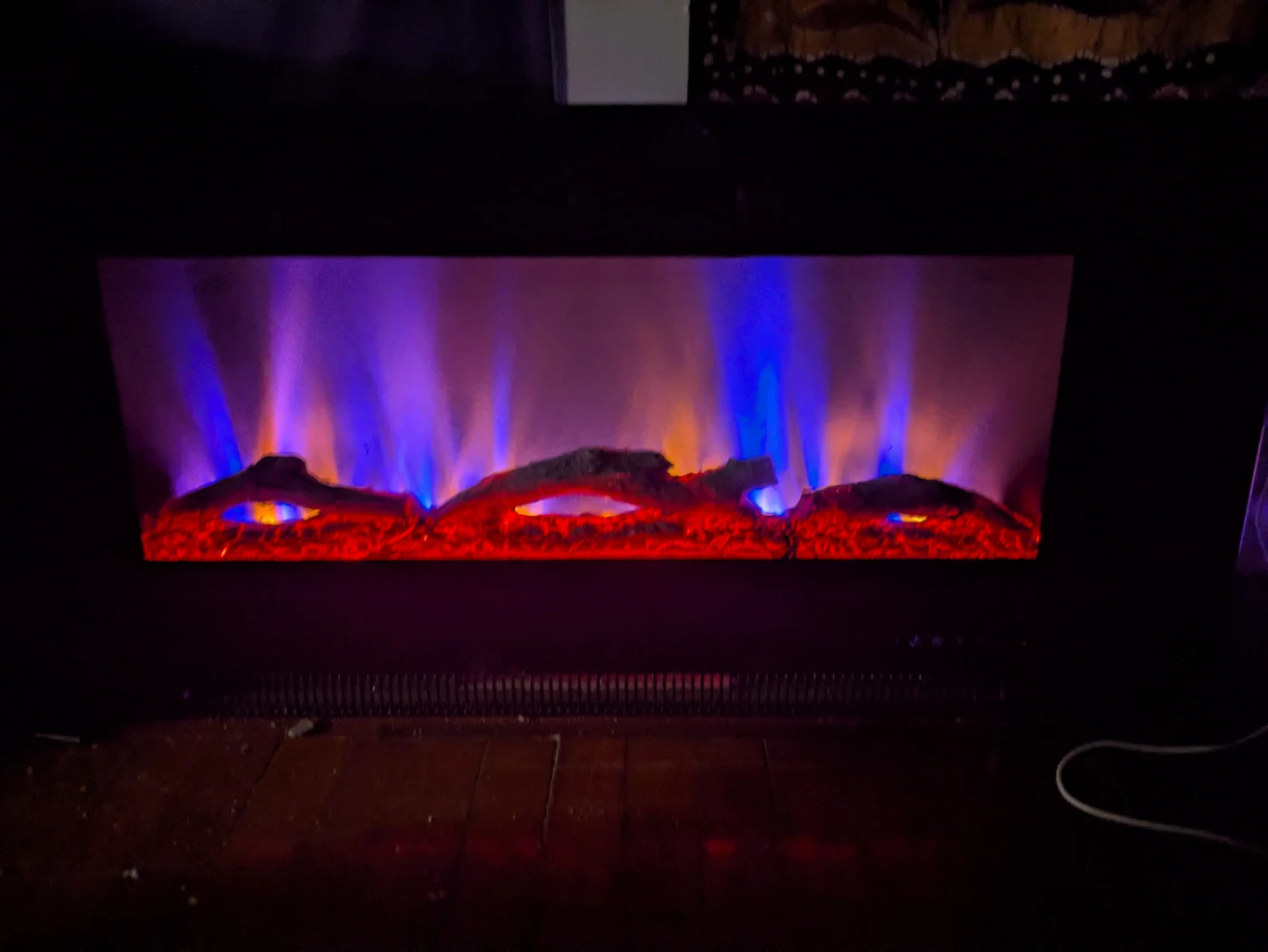 42-In Cambridge electric wall mount fireplace heater