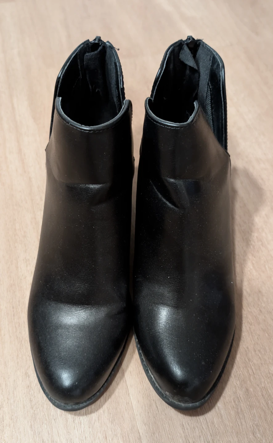 Black Heeled Ankle Boots (Women size 6) - photo 2