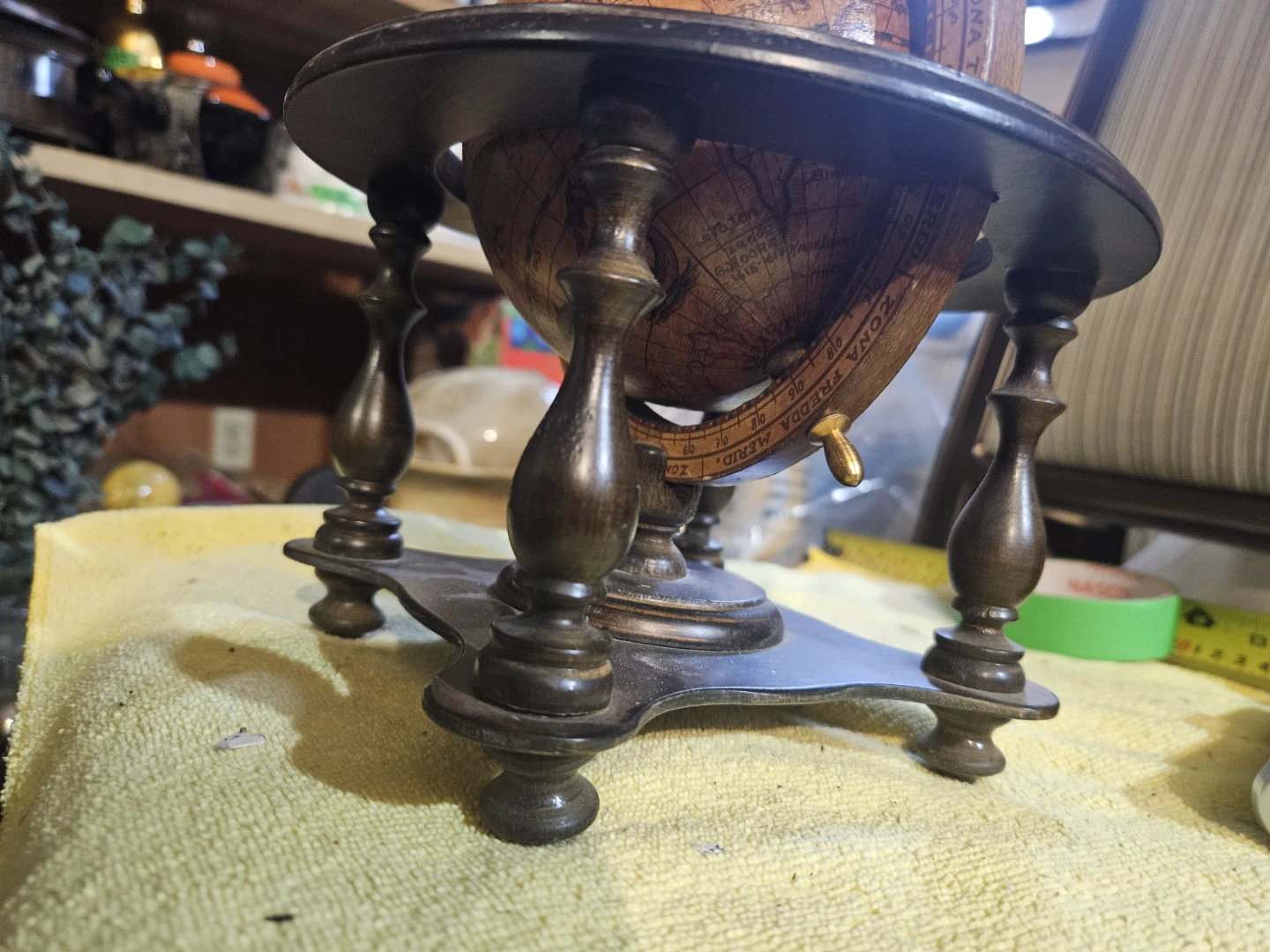 Vintage Wooden Desk Globe - photo 3