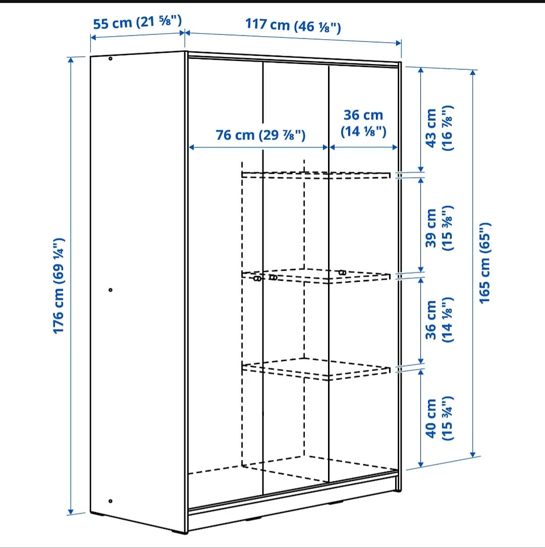 White 3-Door Wardrobe - photo 4