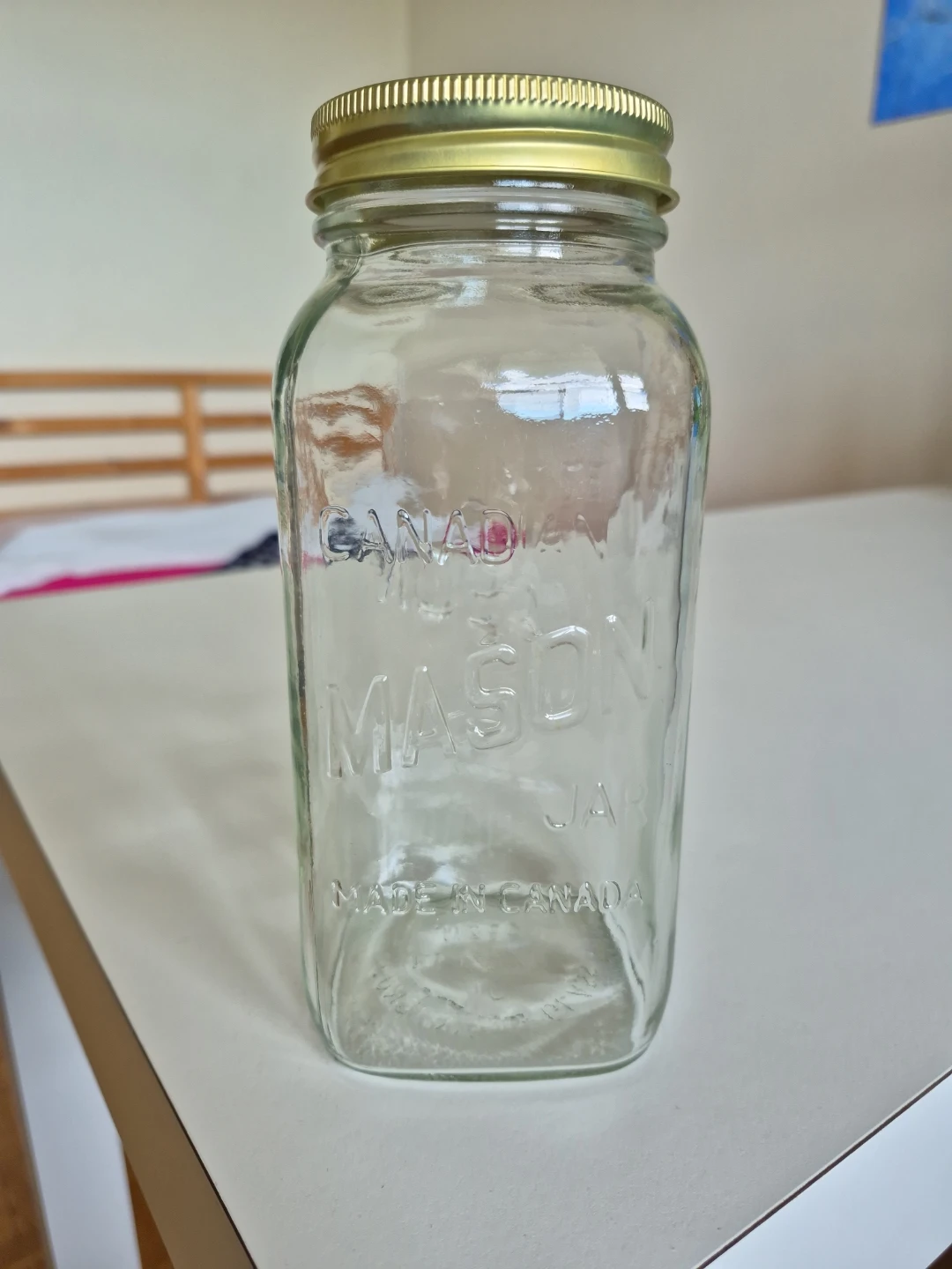 Mason Jar: Vintage Canadian Square 1L Regular-Mouth - photo 5