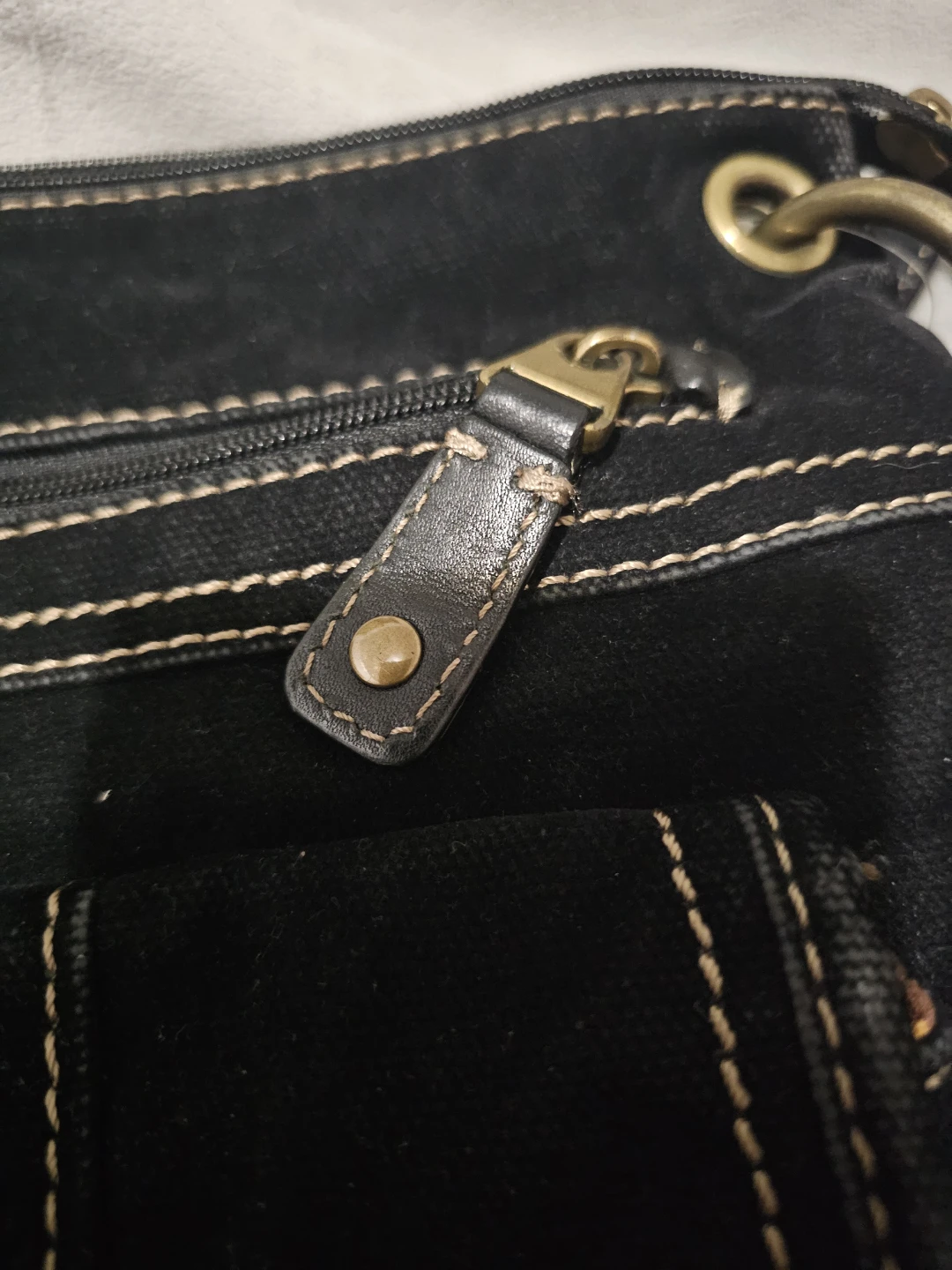 Fossil Black Canvas Crossbody Bag - photo 4