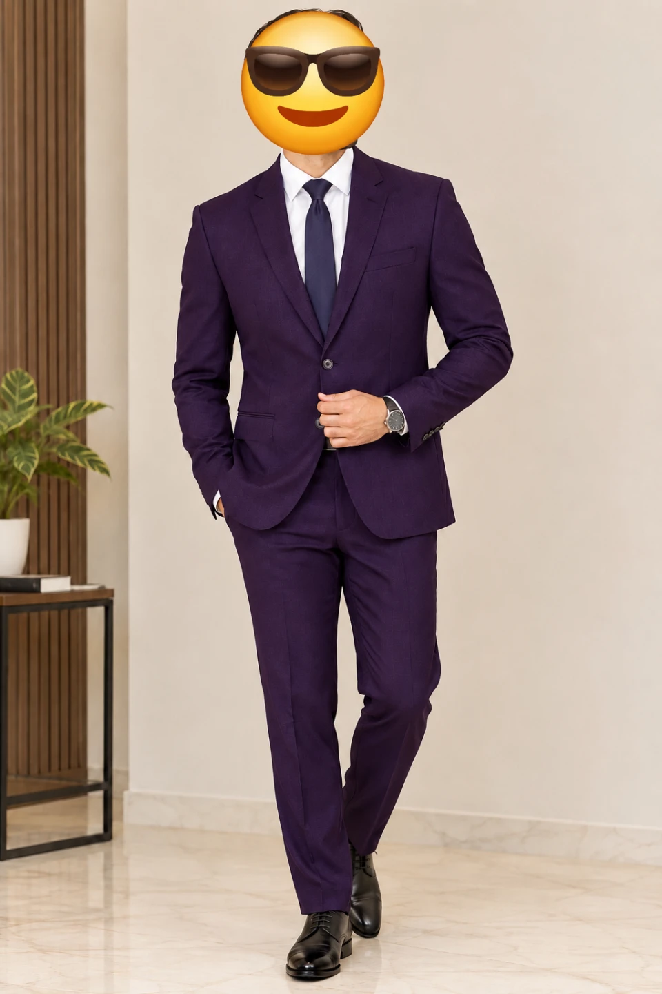 XL Dark Purple Men's Suit
