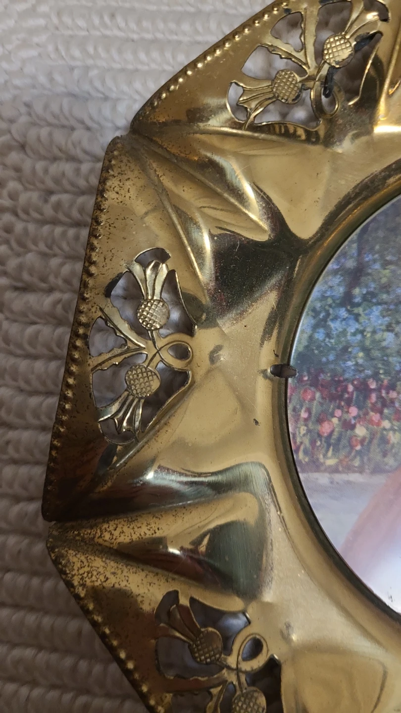 Set of 2 Vintage Brass Decorative Wall Plates - photo 4